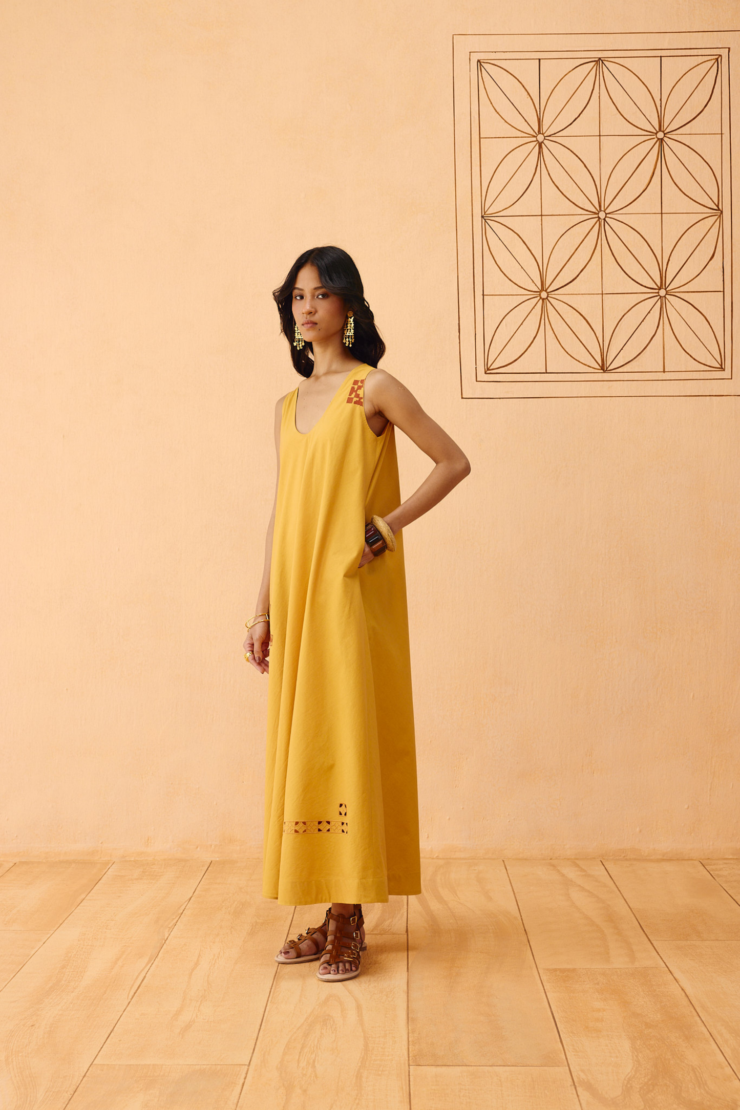 Golden Ghar Organic Cotton Maxi Dress