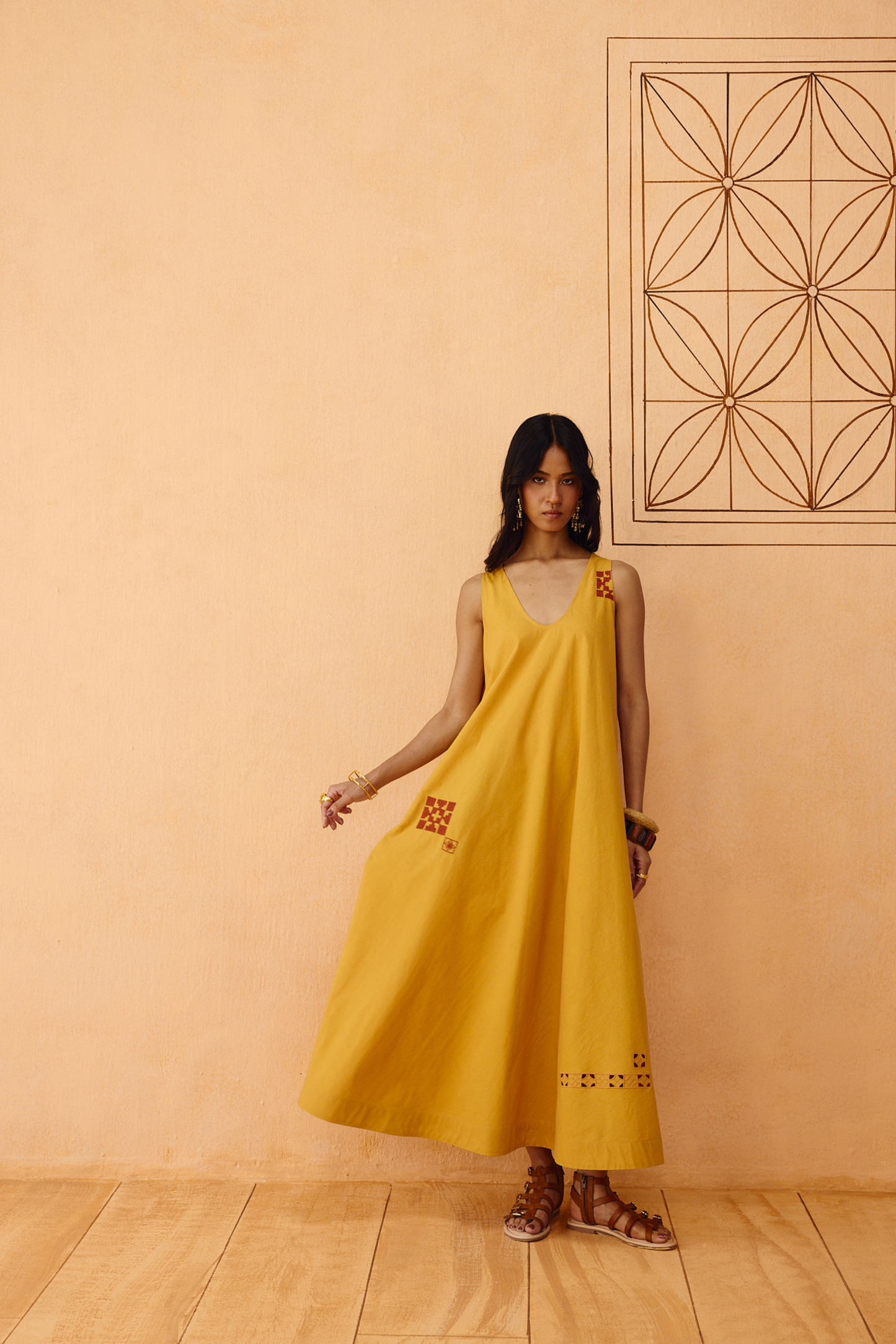 Golden Ghar Organic Cotton Maxi Dress