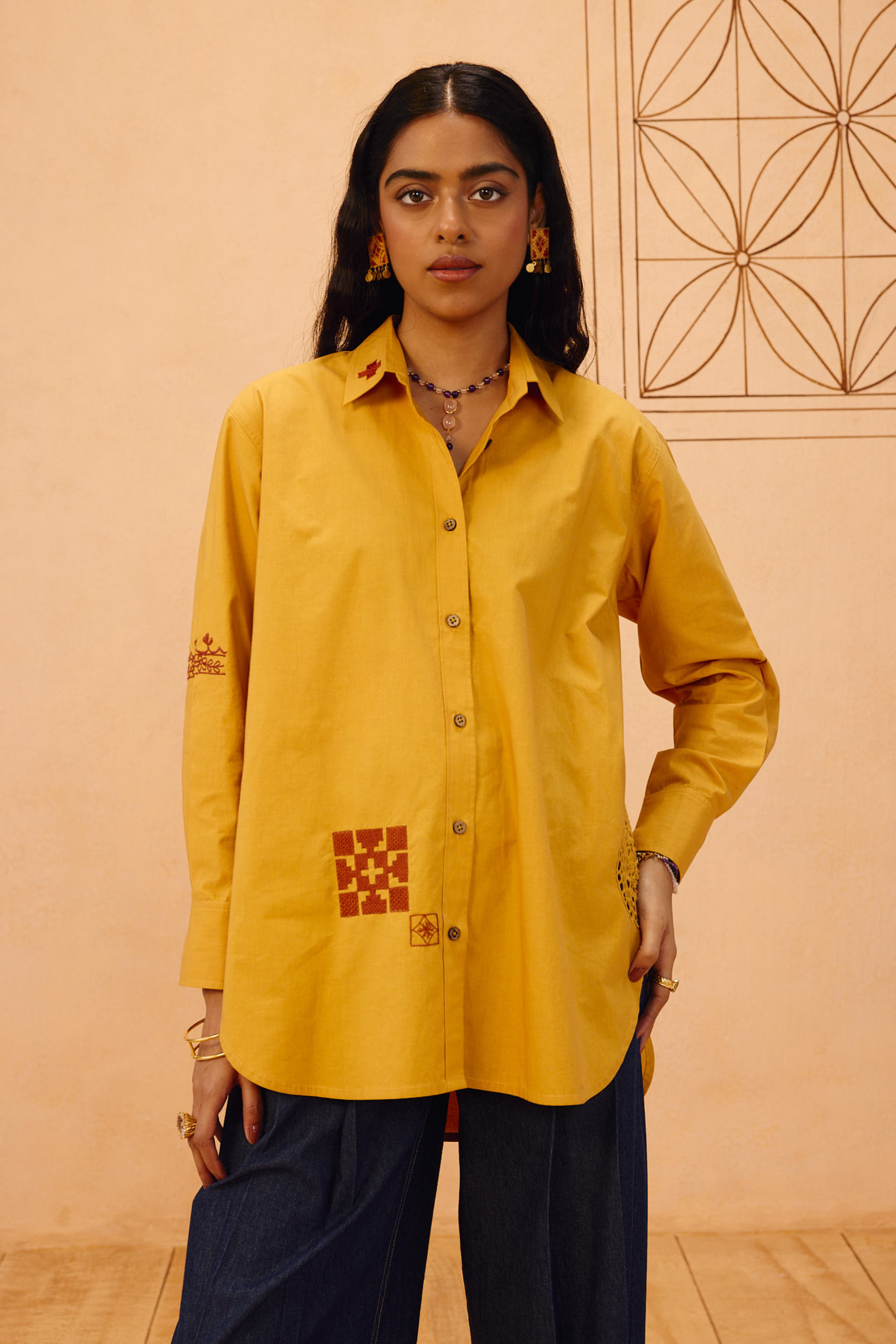 Golden Patterns Organic Cotton Shirt | SUI – Sui