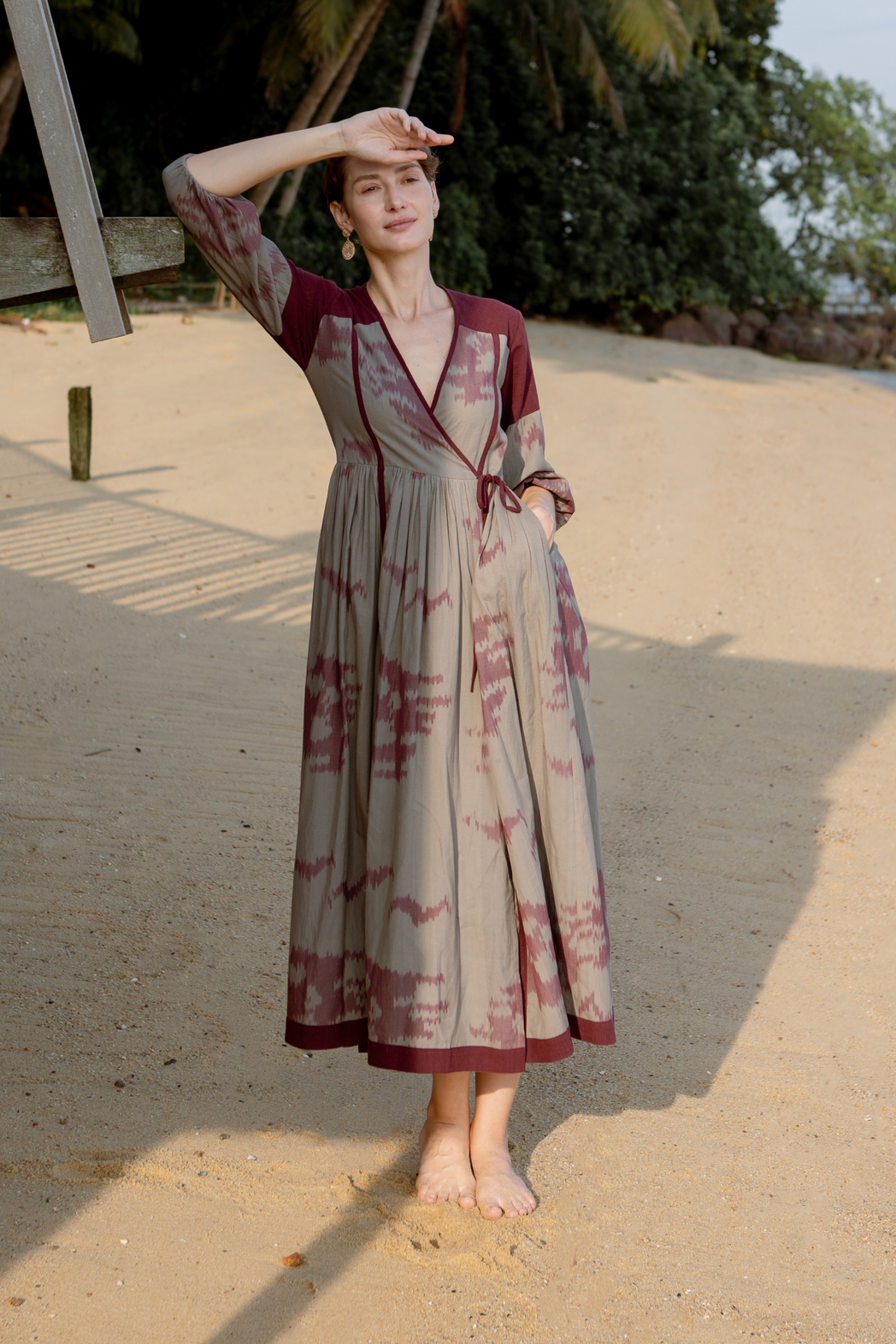 Horizon Handwoven Ikkat Maxi Dress