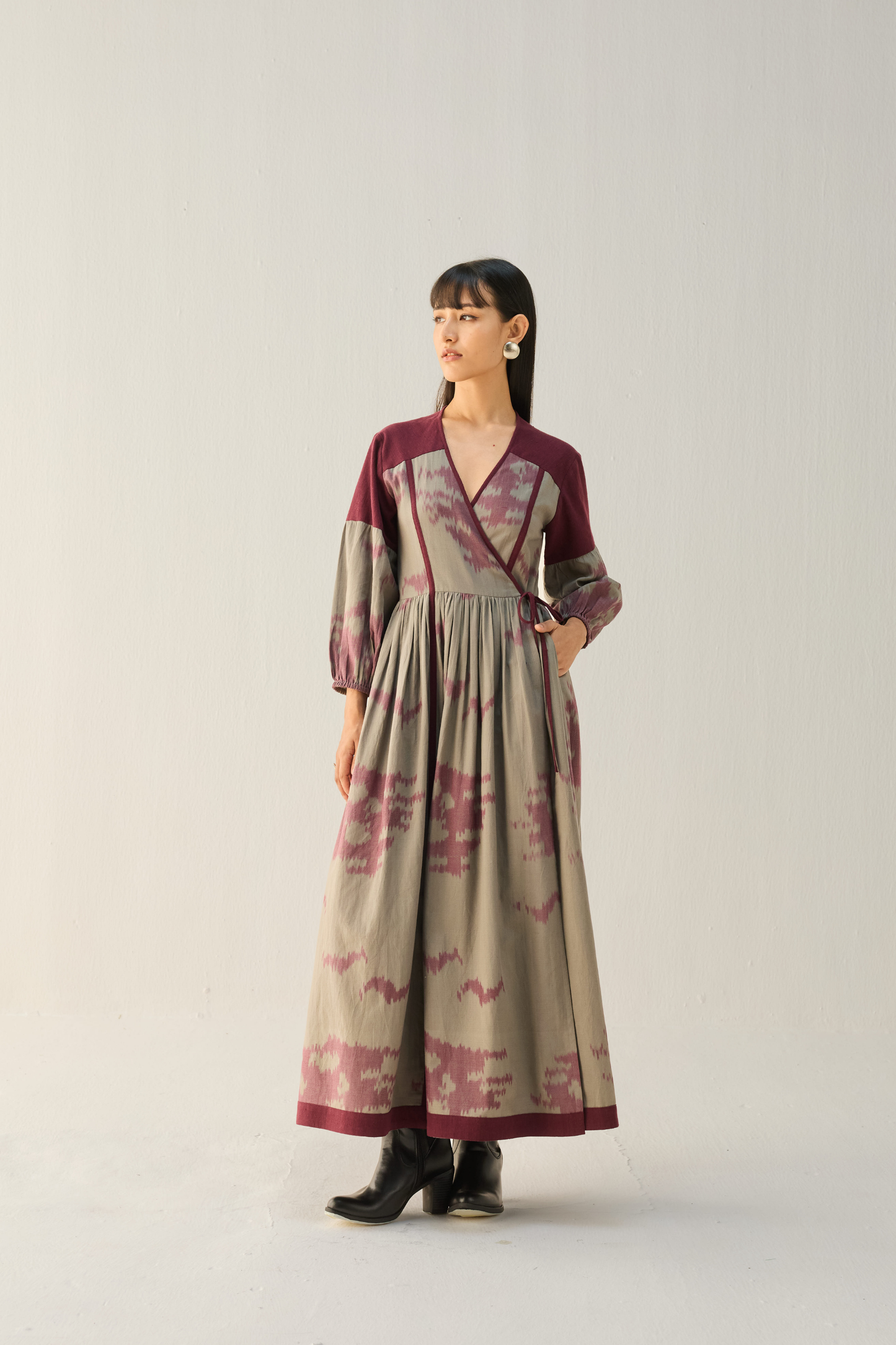 Horizon Handwoven Ikkat Maxi Dress