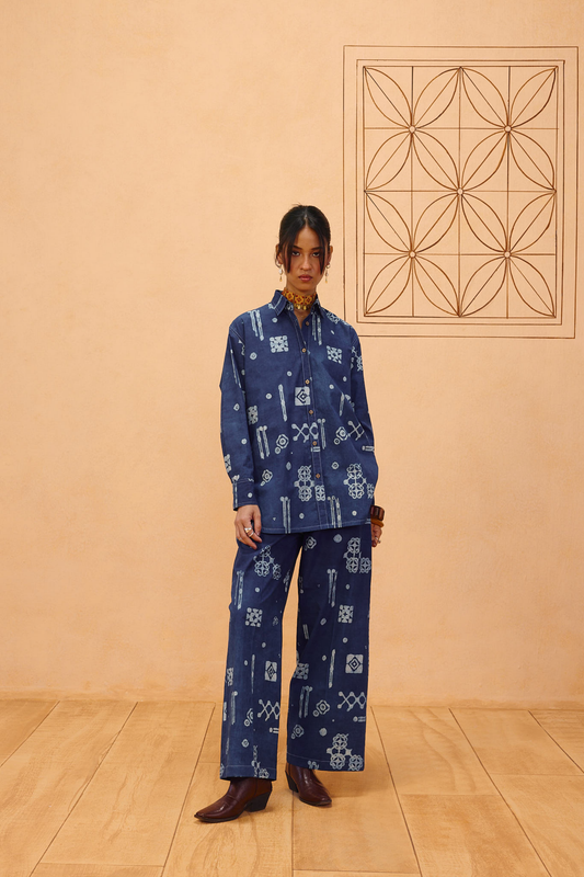 Indigo Patterms Organic Cotton Set