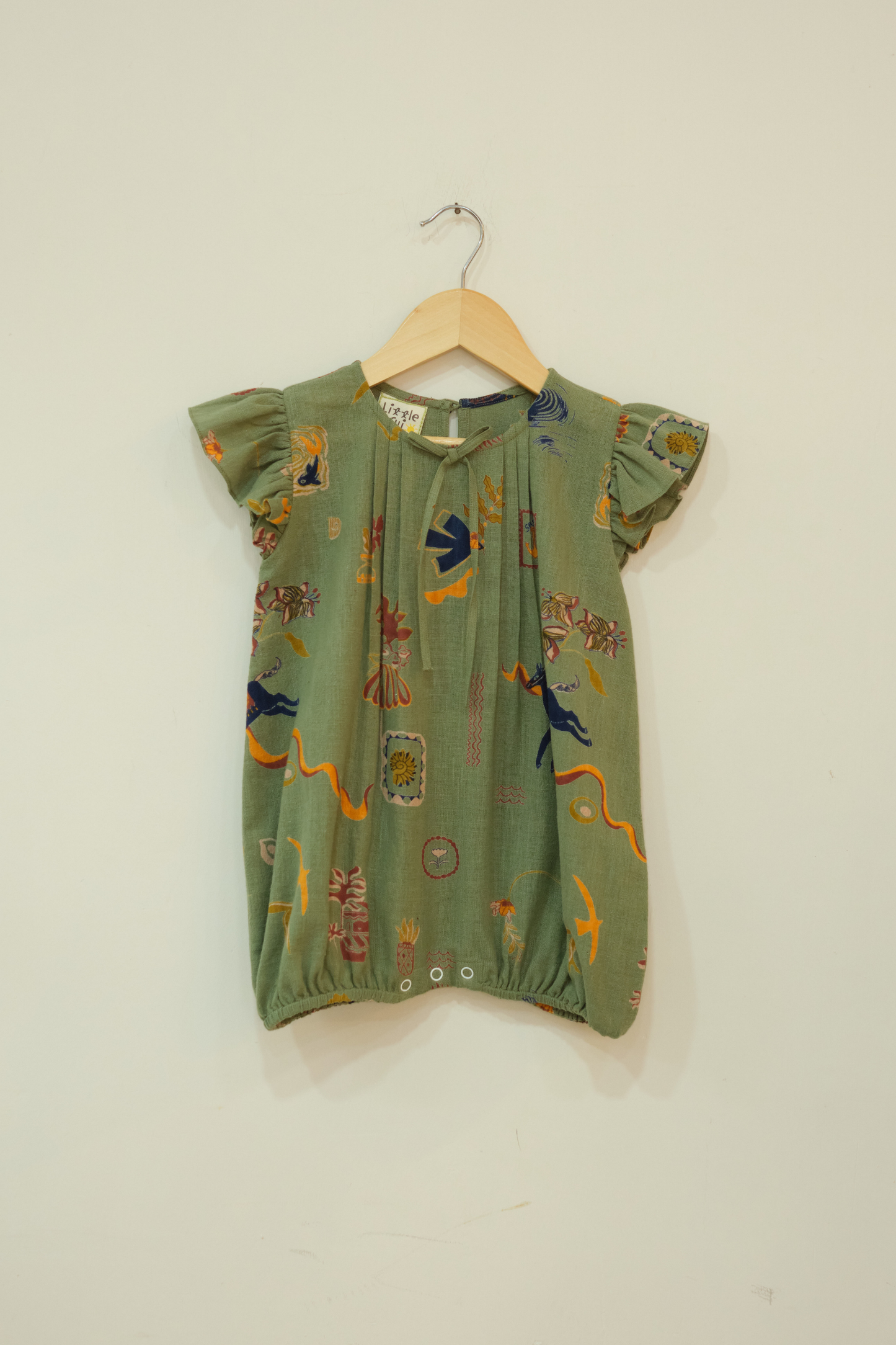 Little Horse Handspun Handwoven Organic Cotton Romper