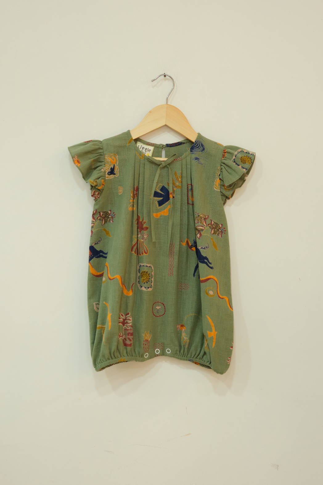 Little Horse Handspun Handwoven Organic Cotton Romper