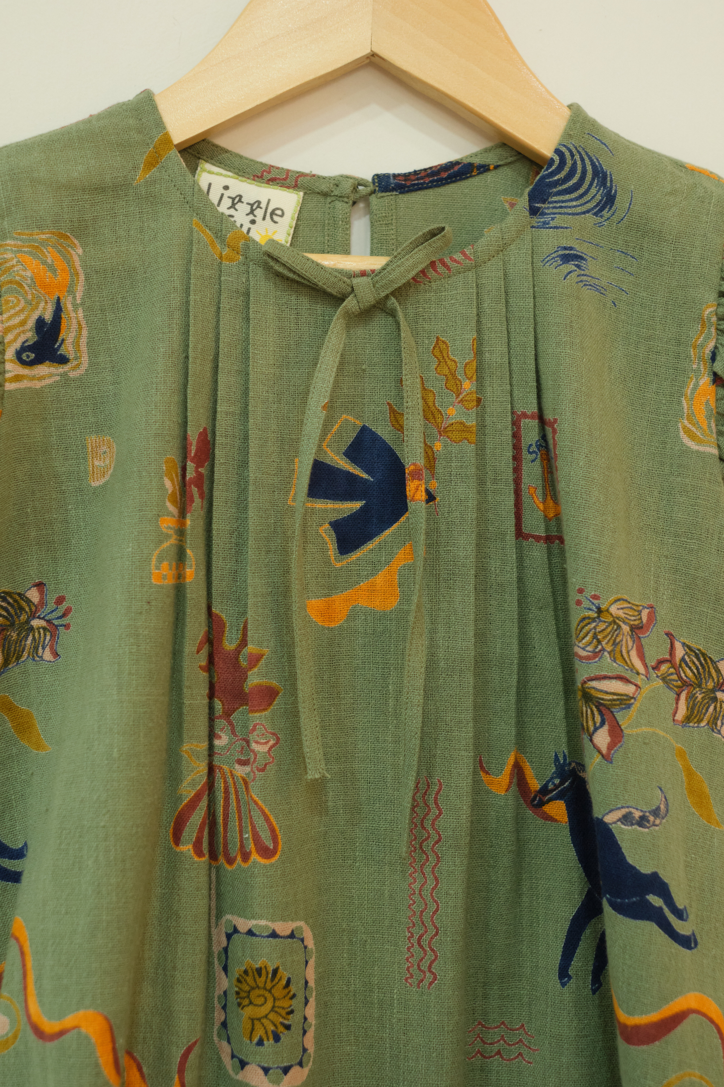 Little Horse Handspun Handwoven Organic Cotton Romper