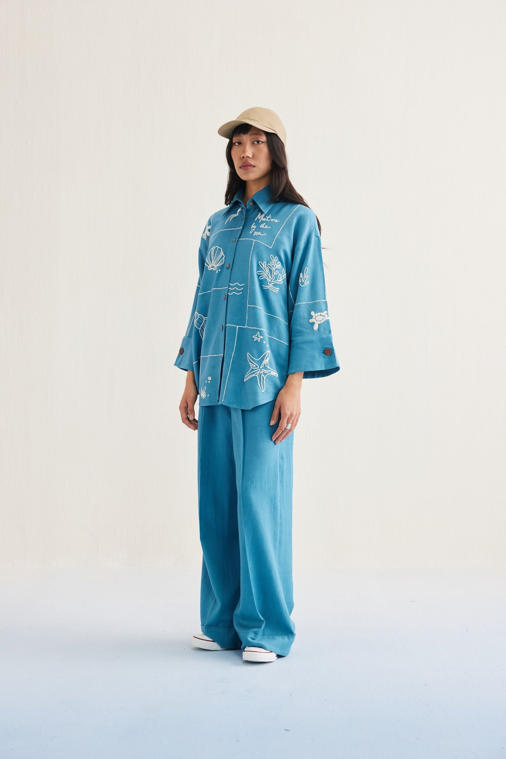Meet Me By The Sea Handwoven Twill Shirt