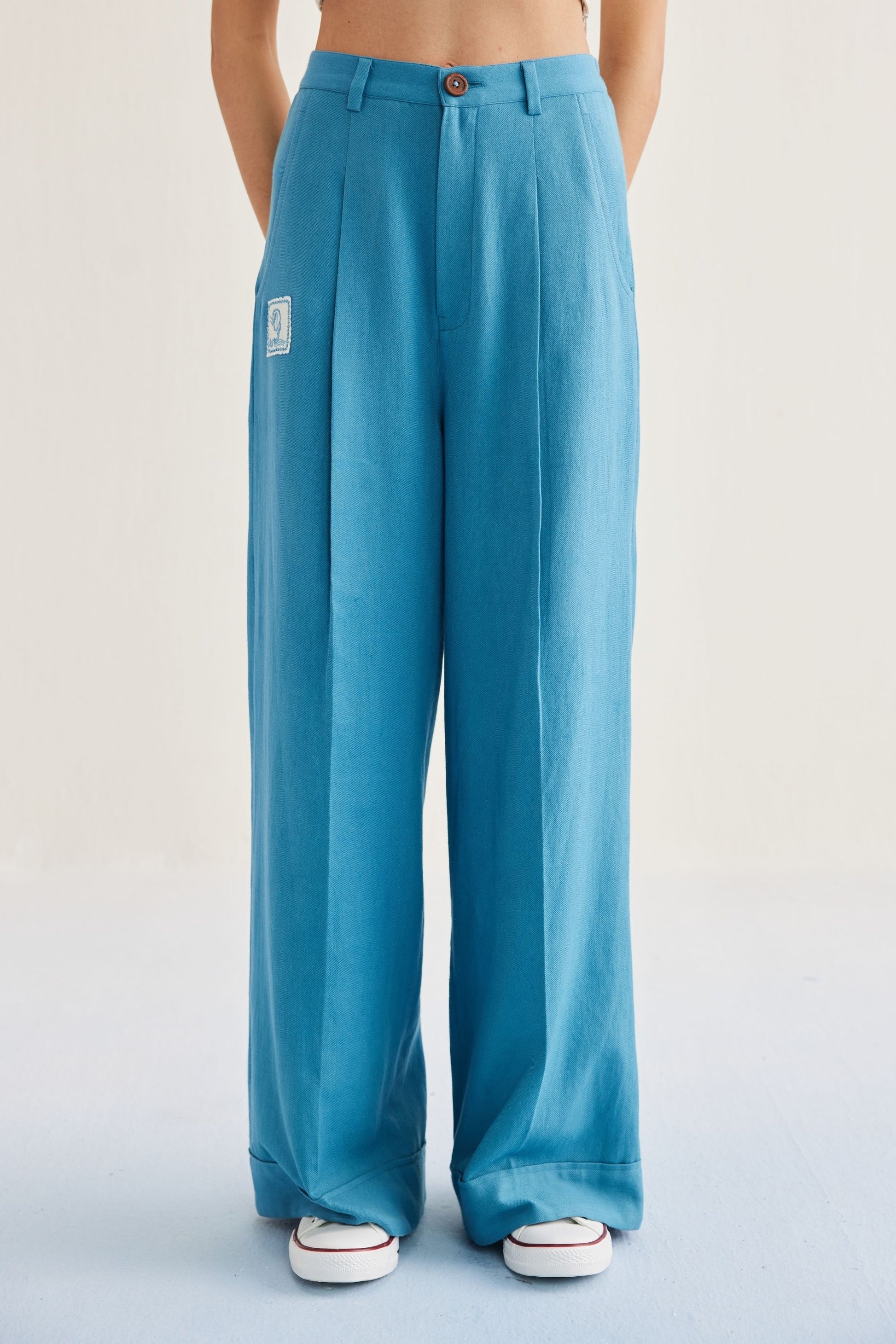 Meet Me By The Sea Handwoven Twill Trousers