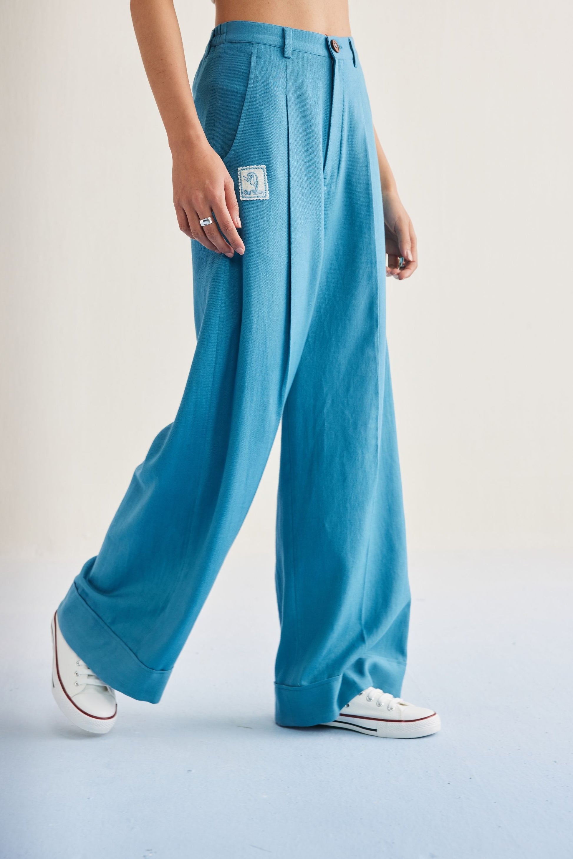 Meet Me By The Sea Handwoven Twill Trousers