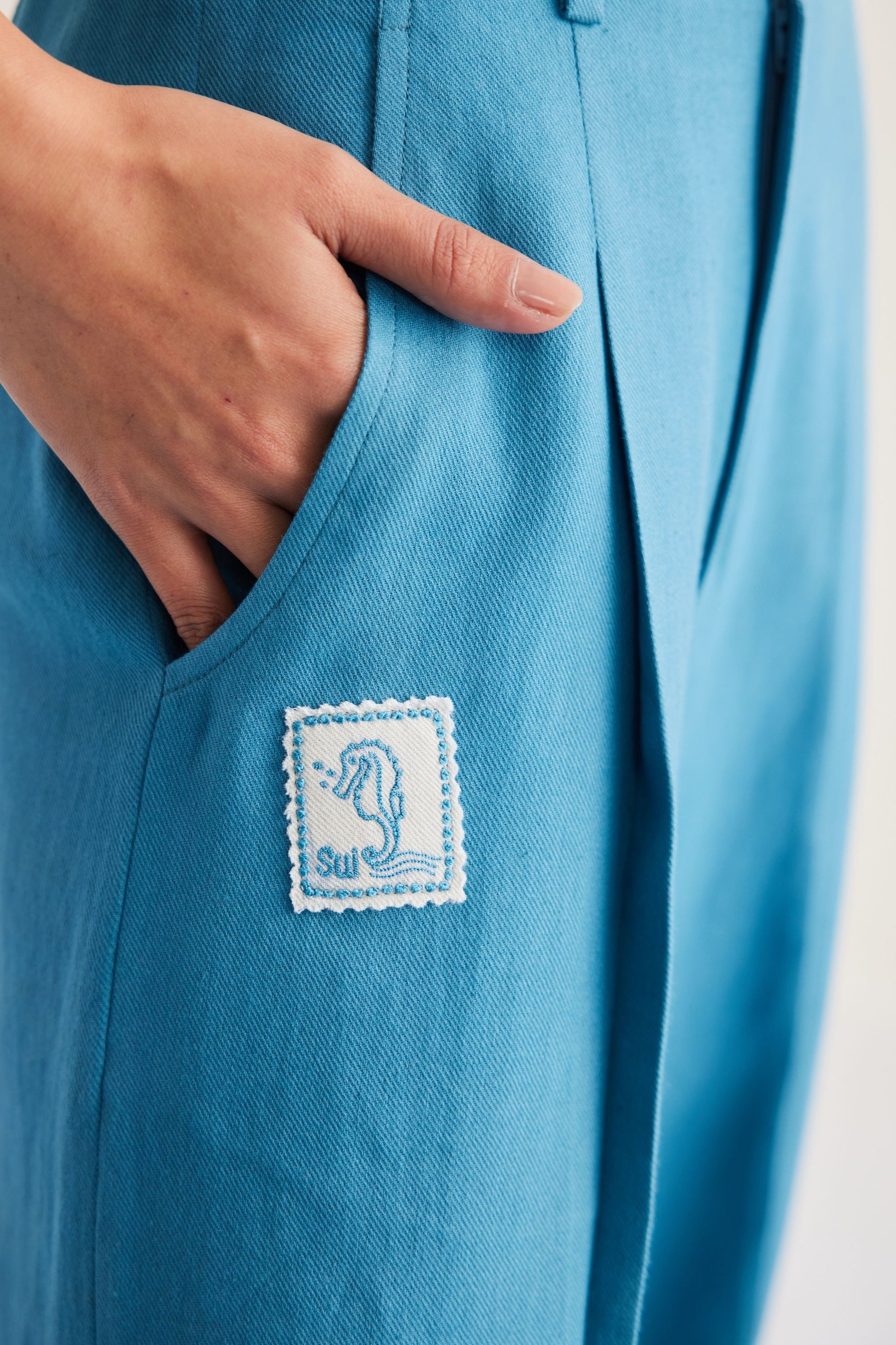 Meet Me By The Sea Handwoven Twill Trousers