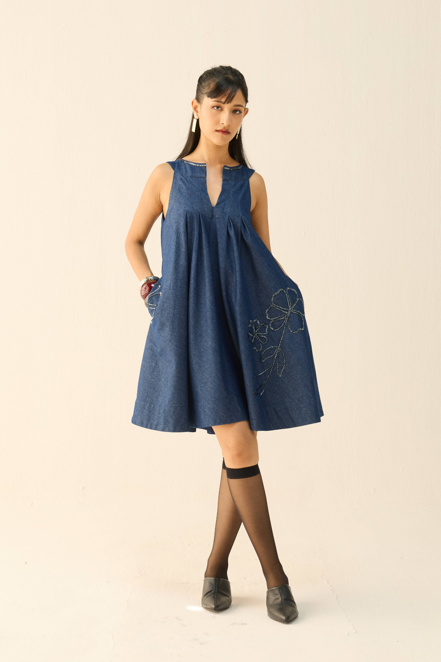 Midnight Waters Sustainable Denim Dress