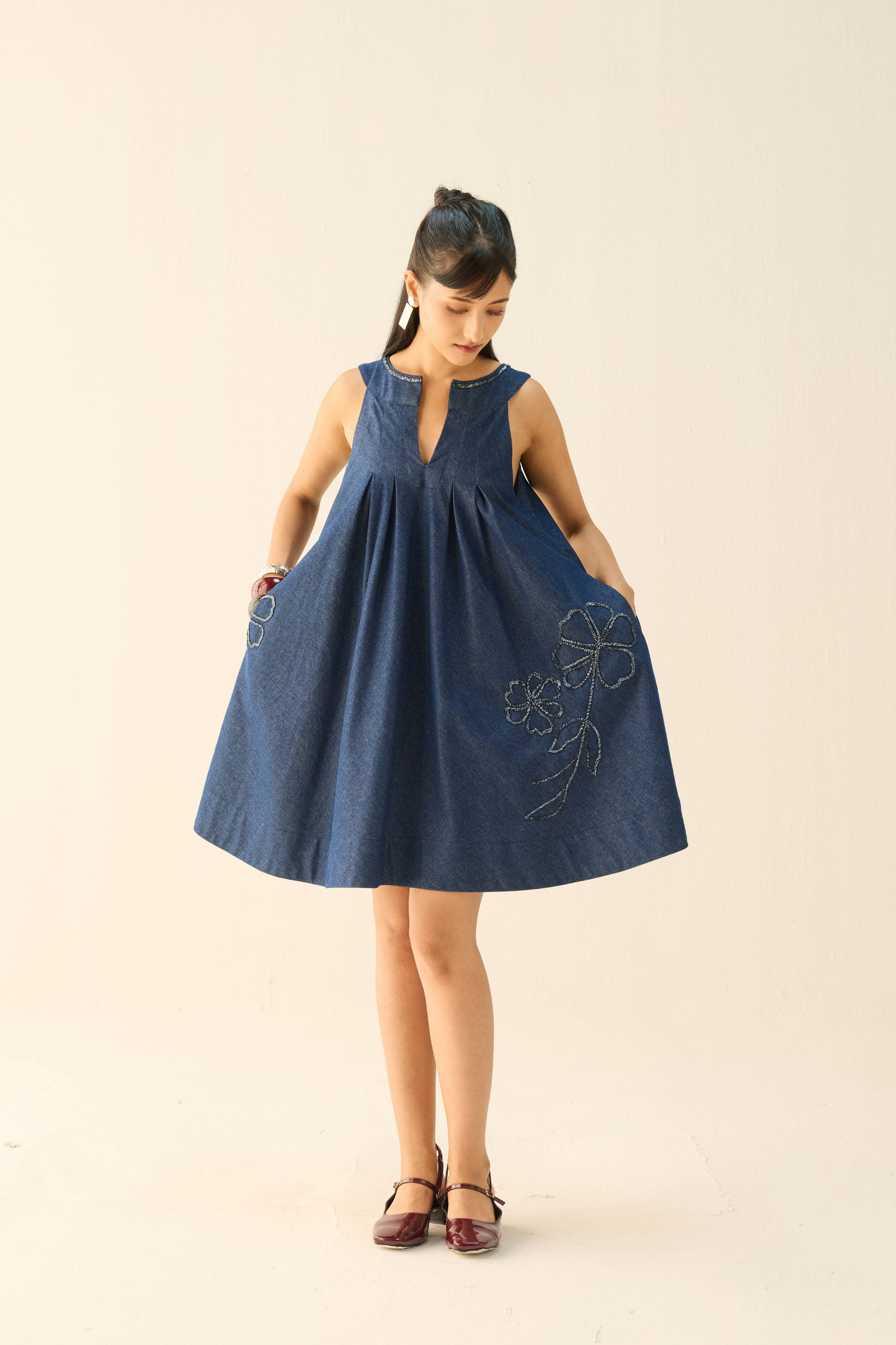 Midnight Waters Sustainable Denim Dress