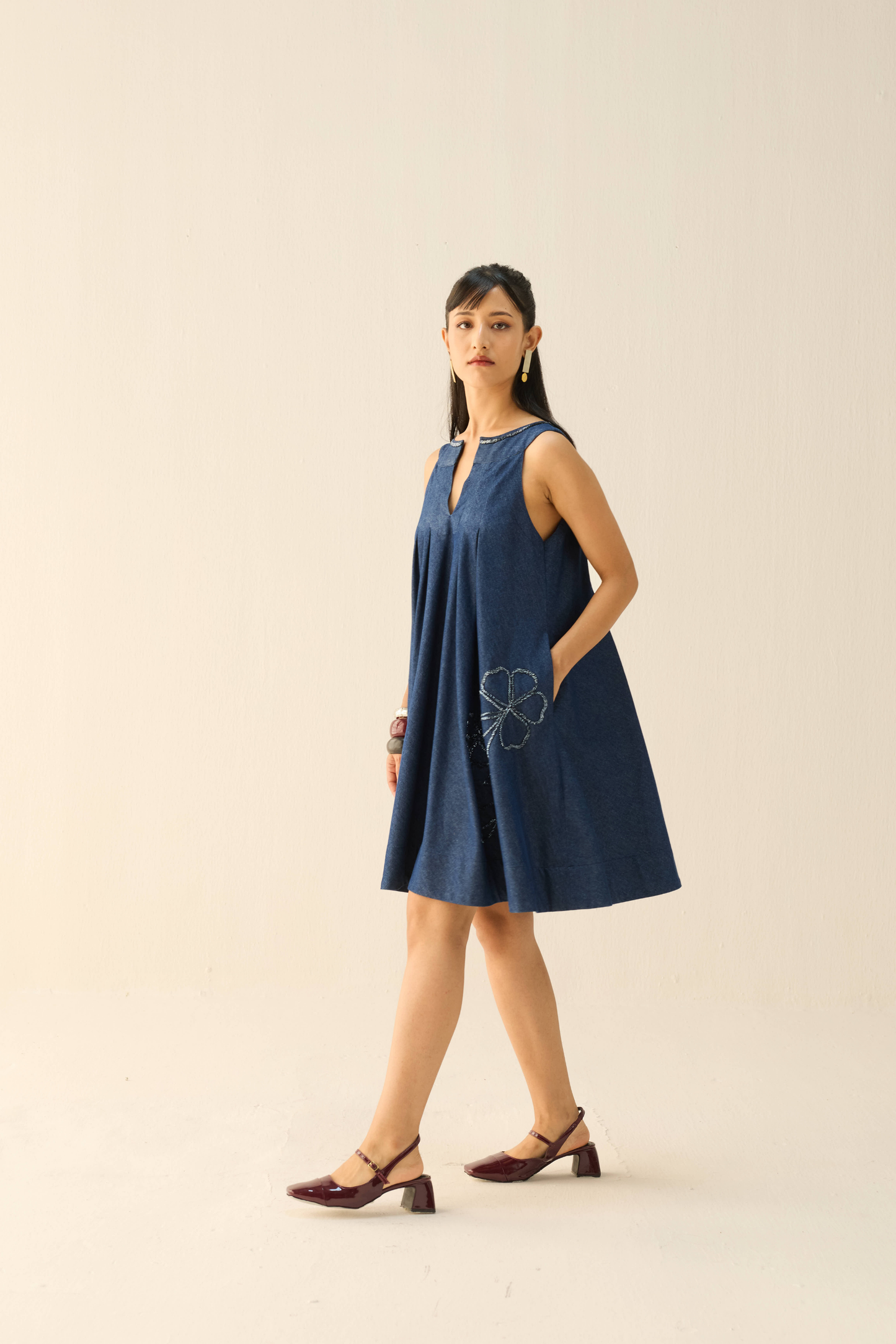 Midnight Waters Sustainable Denim Dress
