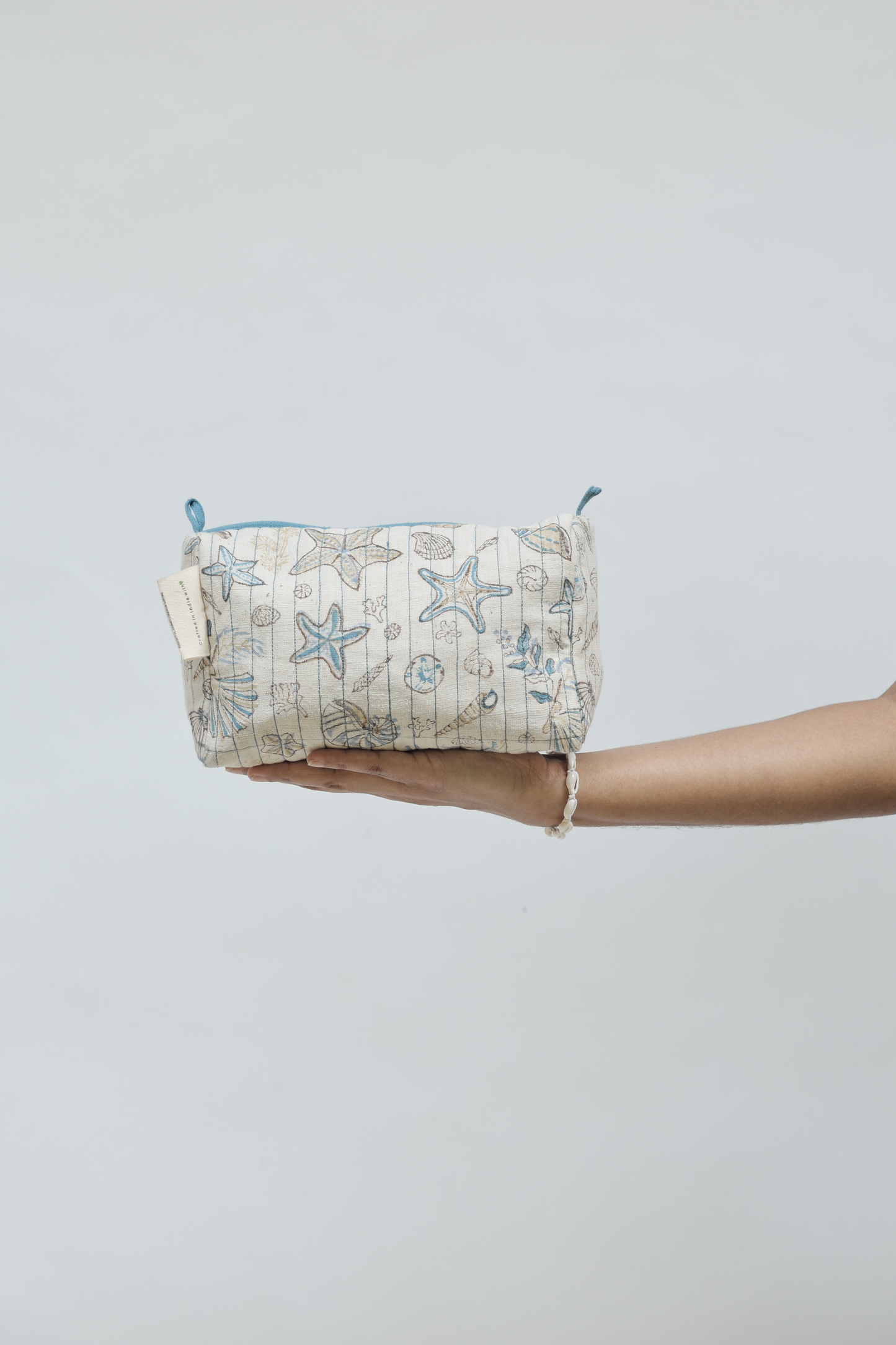 Pearly Ocean Upcycled Make Up Pouch