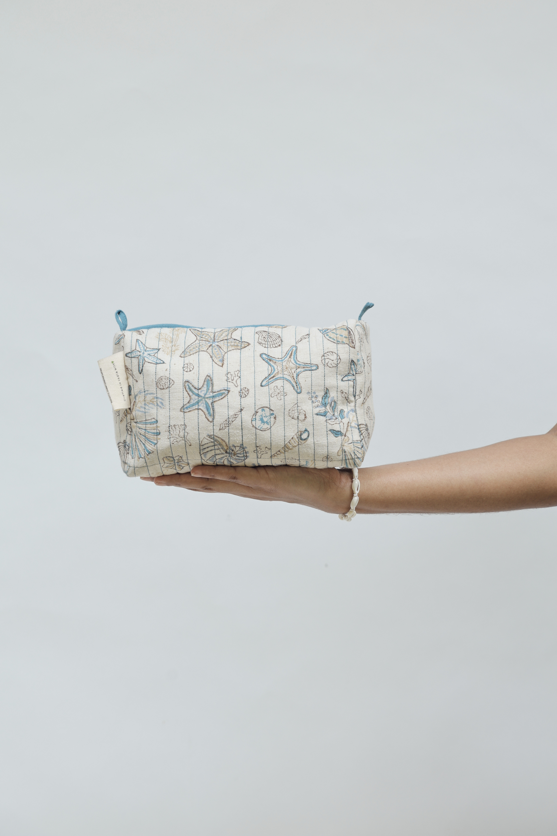 Pearly Ocean Upcycled Make Up Pouch