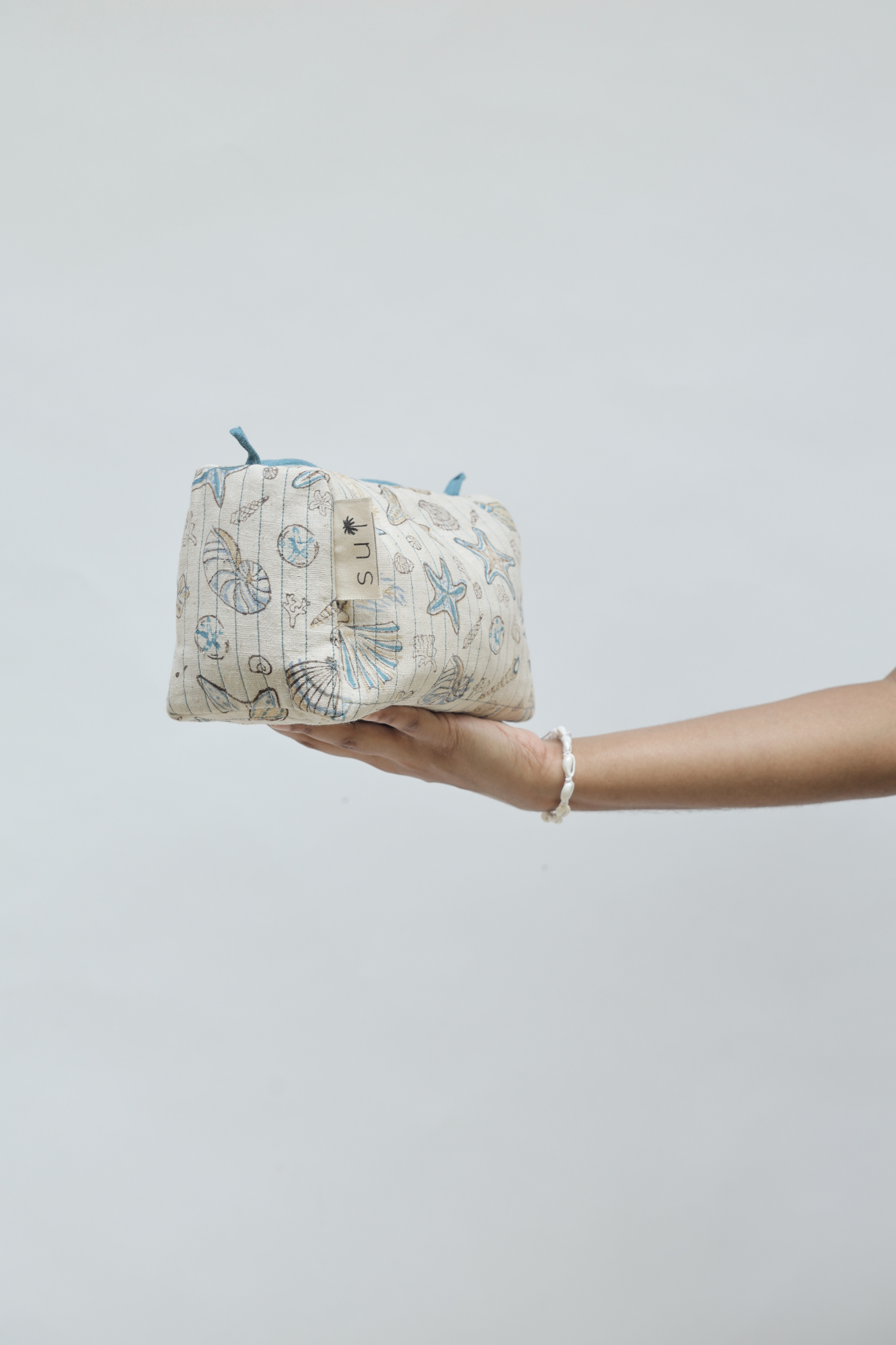 Pearly Ocean Upcycled Make Up Pouch