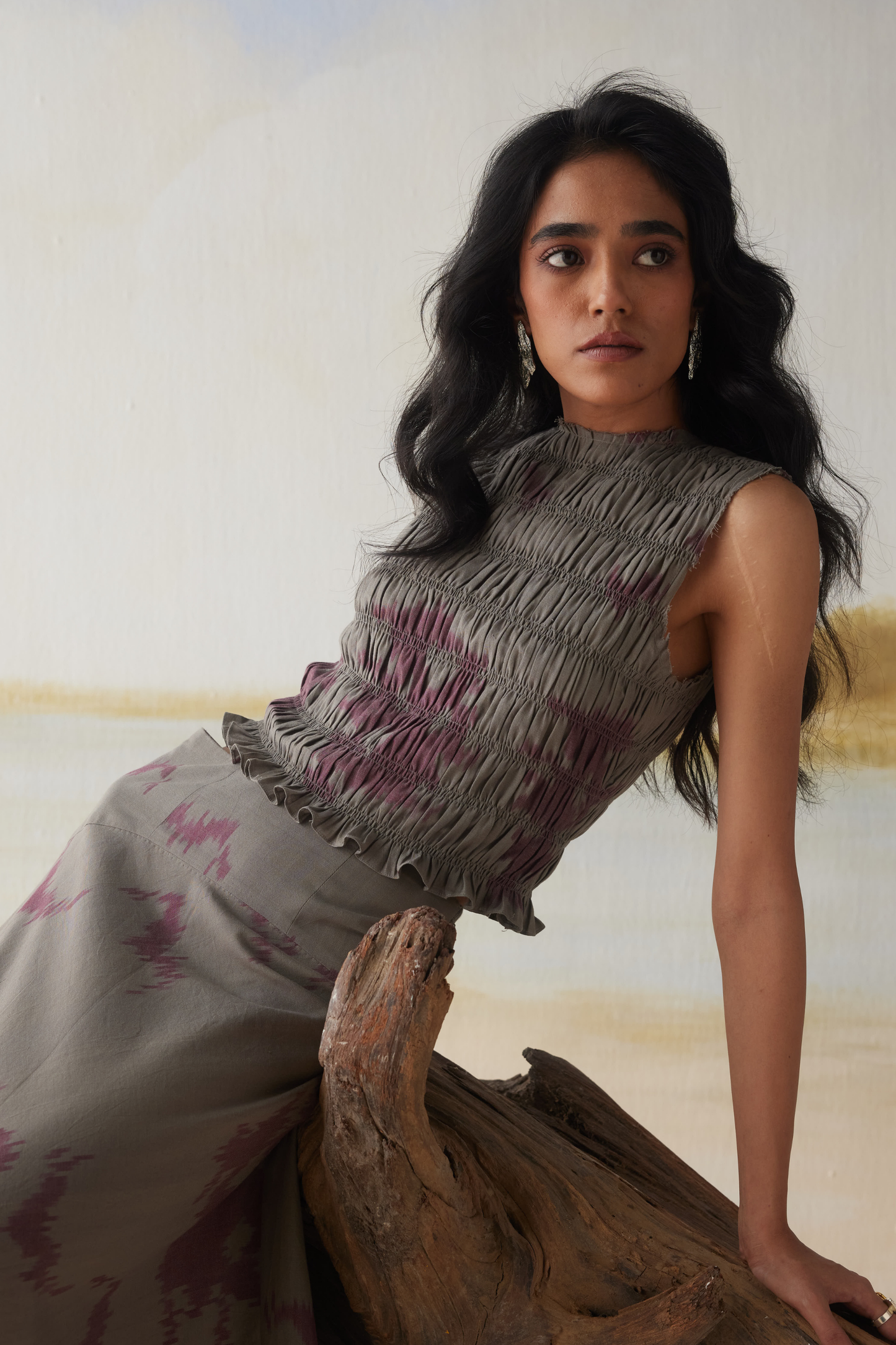 Purpose Handwoven Ikkat Top