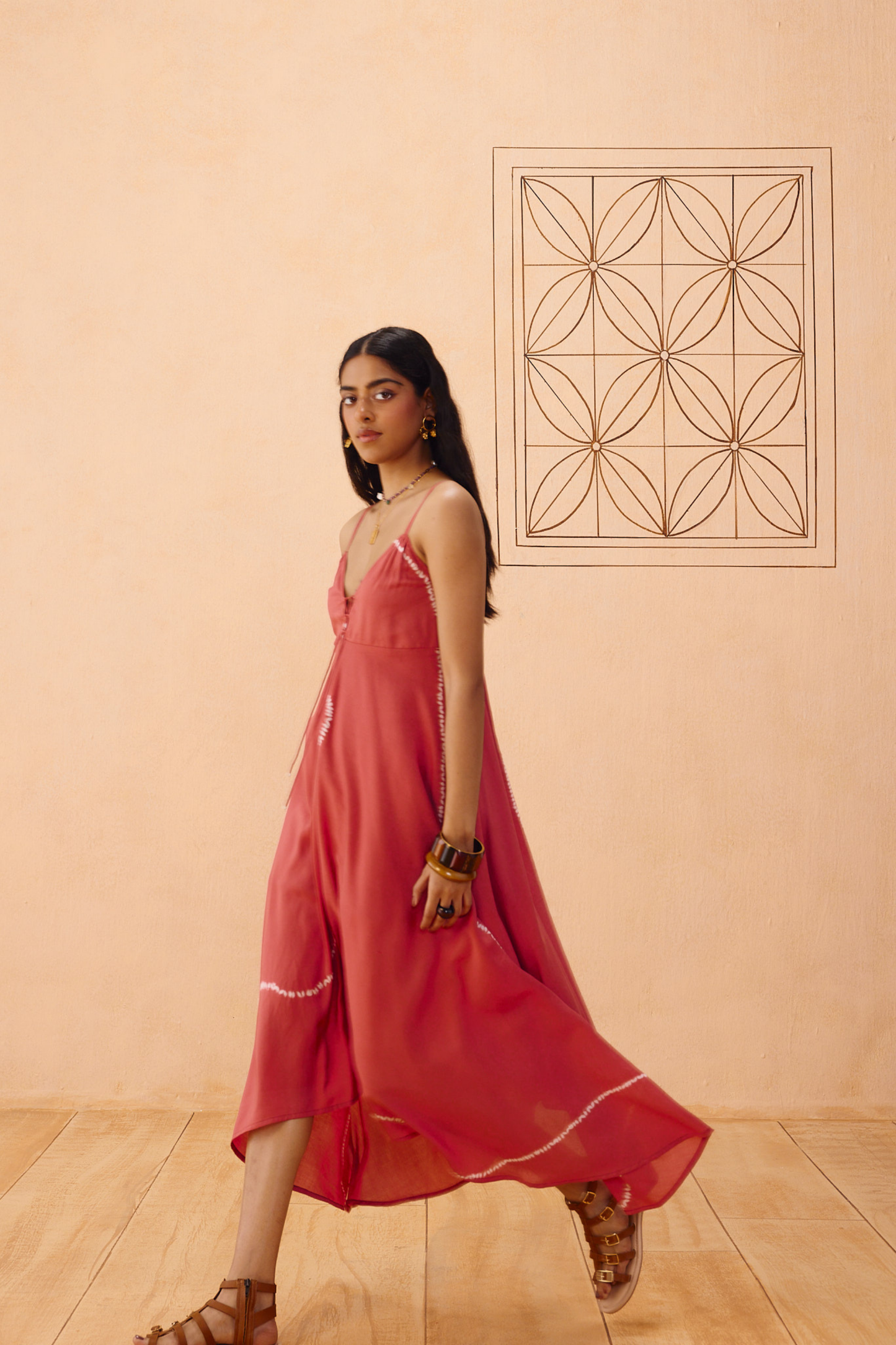 Rosy Sea Lyocell Dress