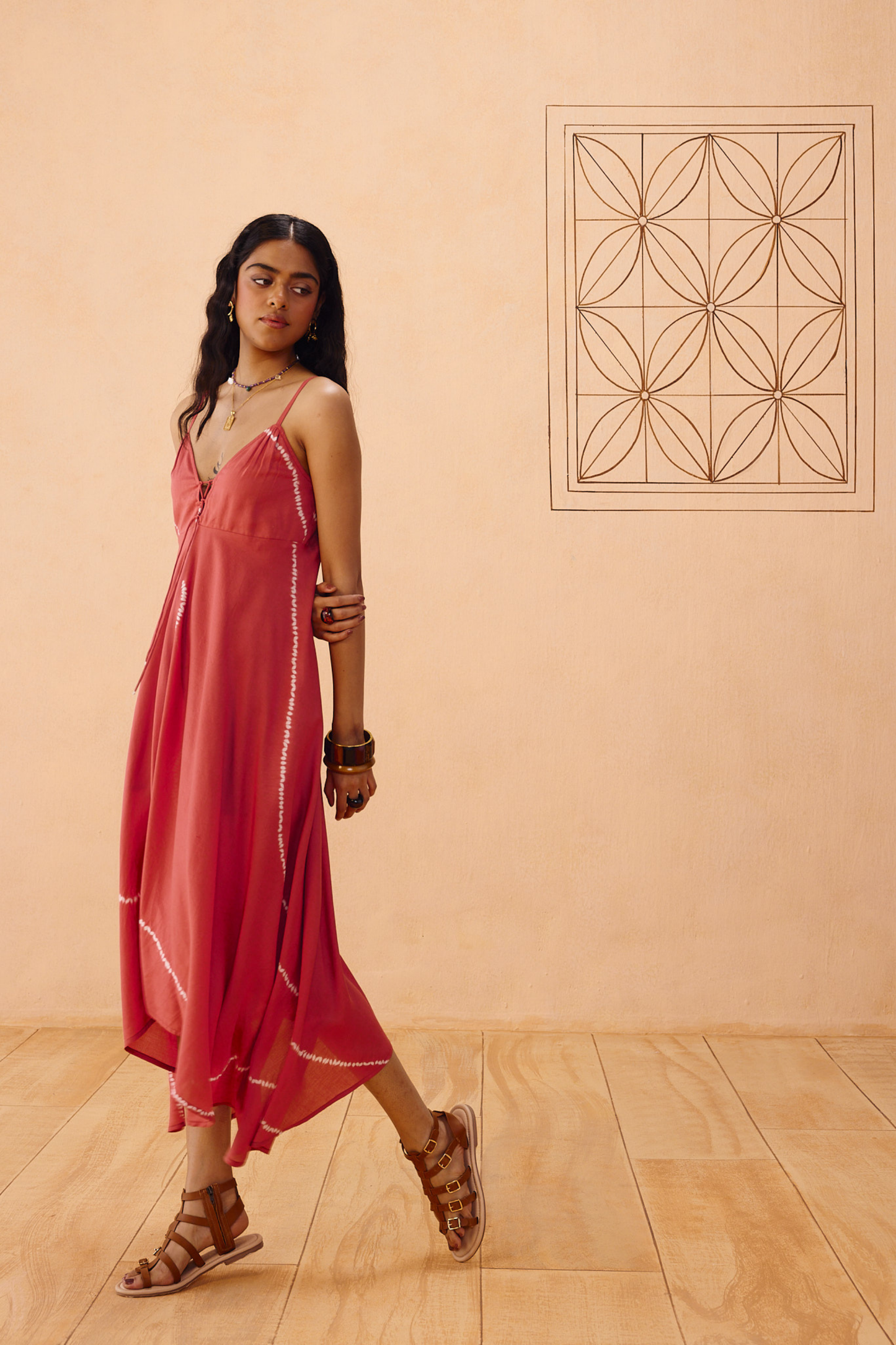 Rosy Sea Lyocell Dress