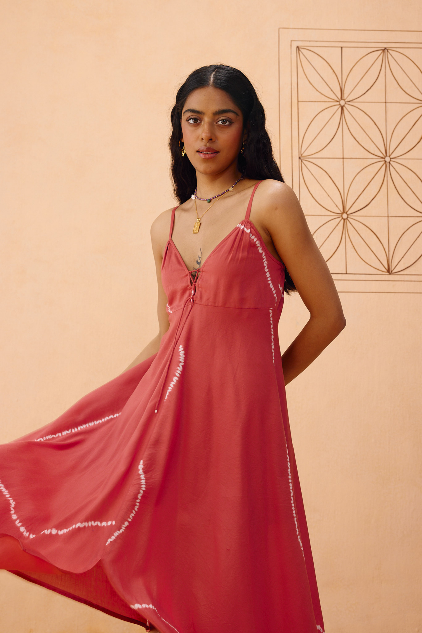 Rosy Sea Lyocell Dress