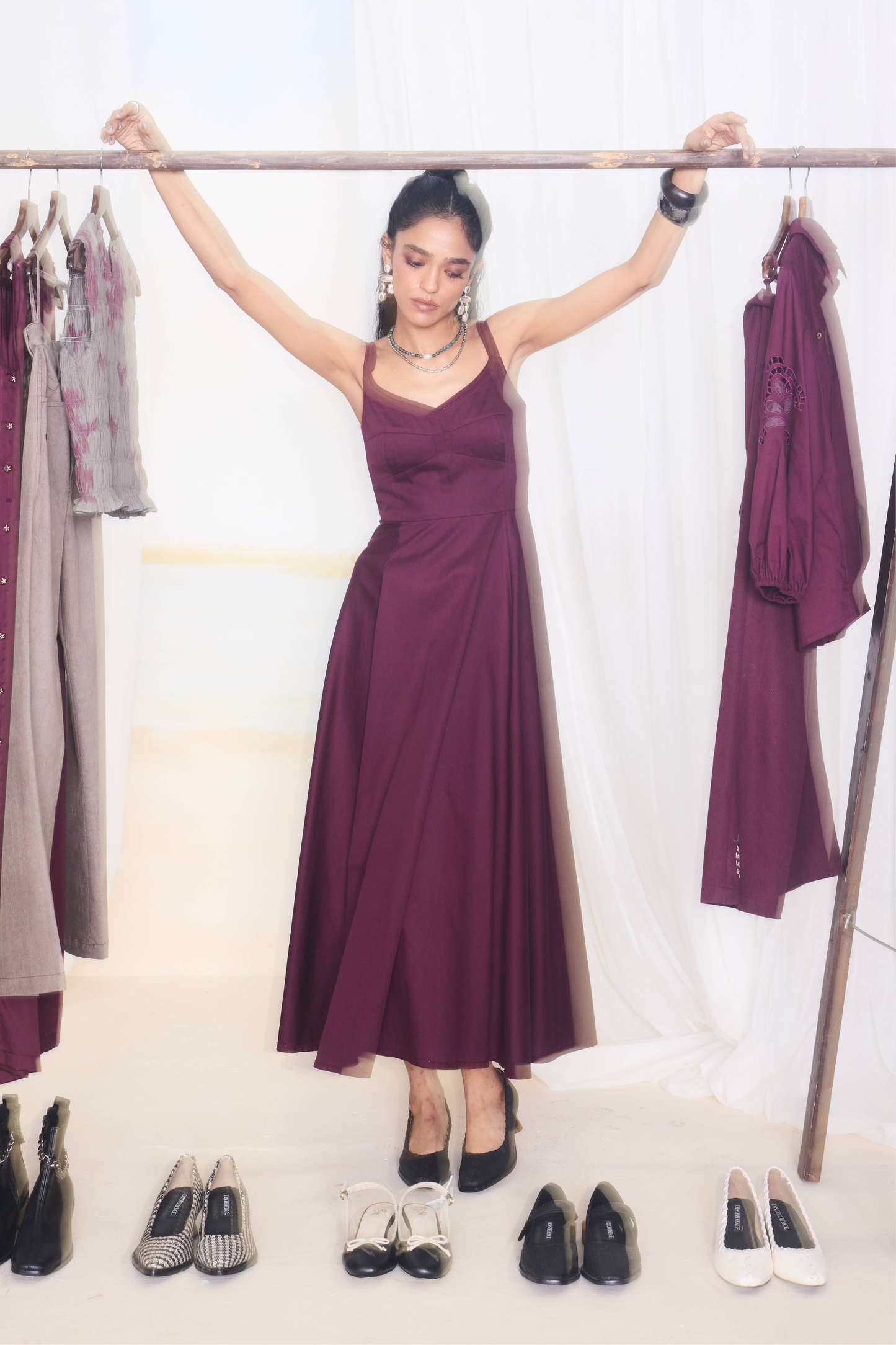 Sangria Sea Twill Maxi Dress