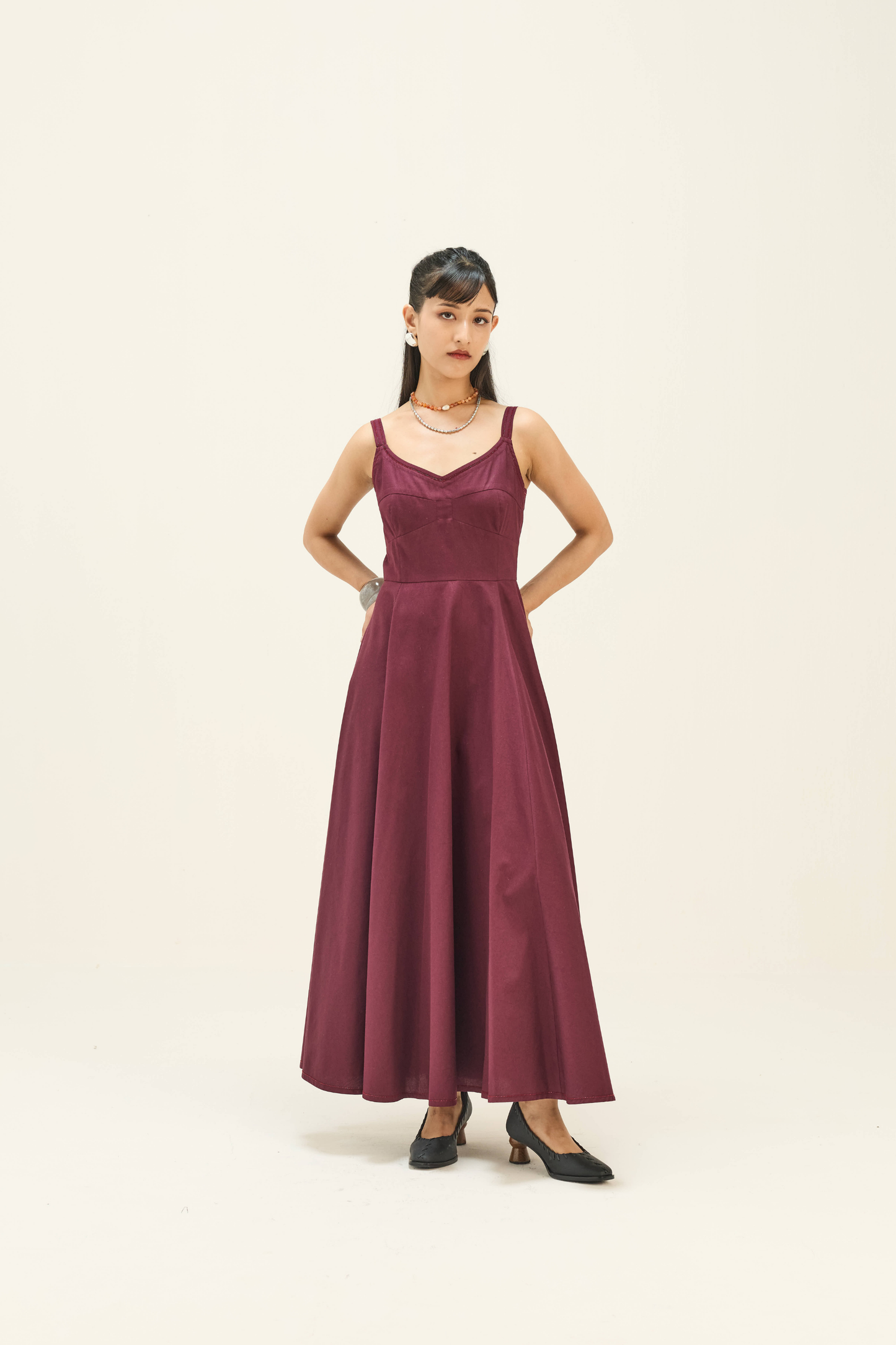 Sangria Sea Twill Maxi Dress
