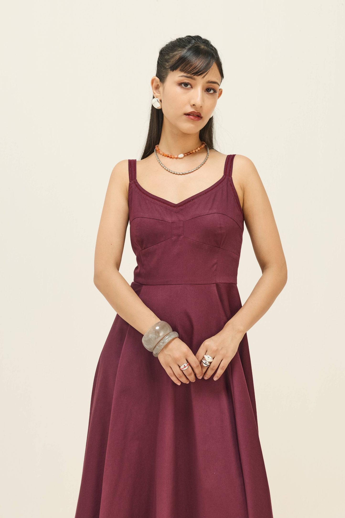 Sangria Sea Twill Maxi Dress