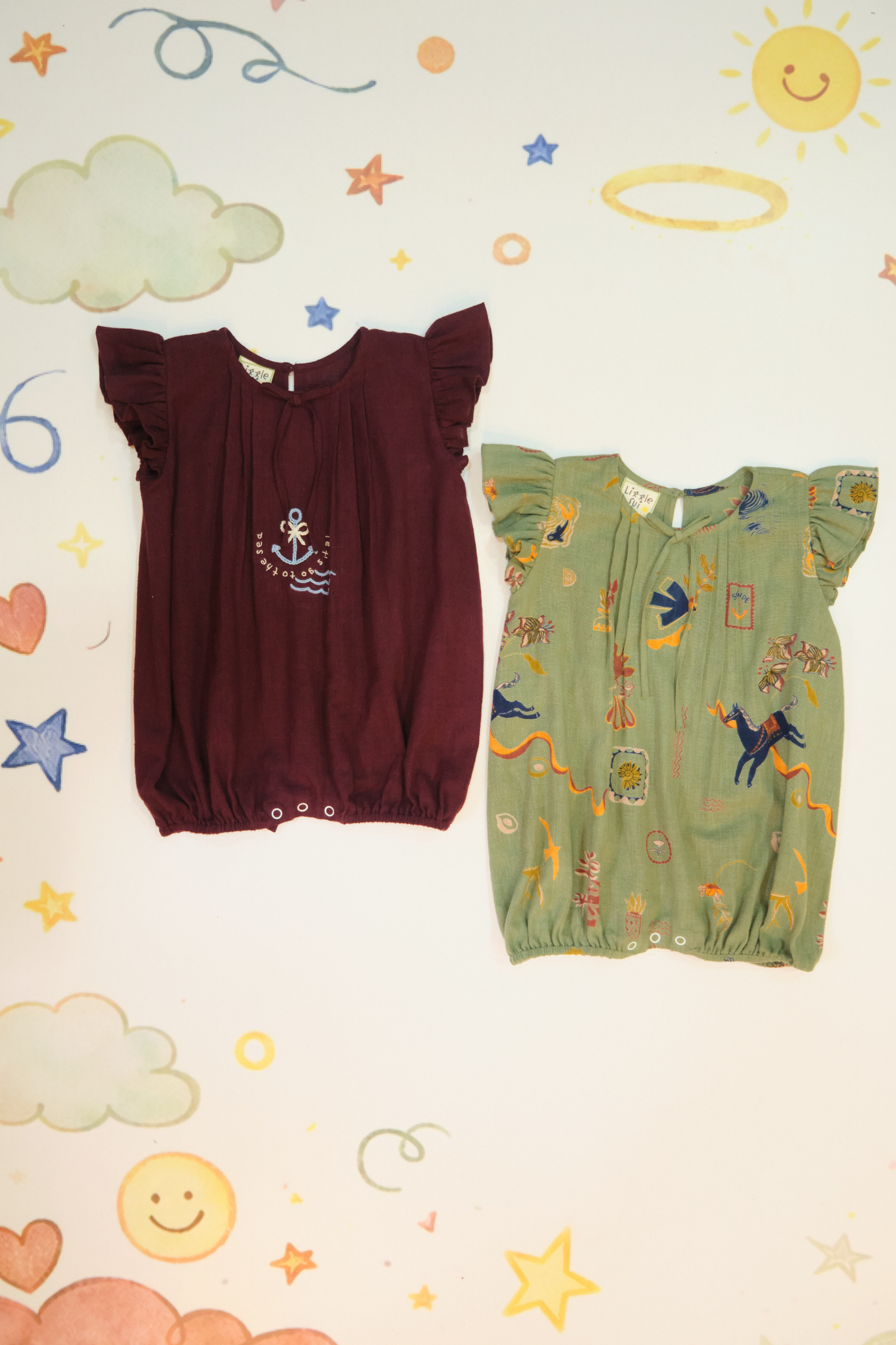 Little Horse Handspun Handwoven Organic Cotton Romper