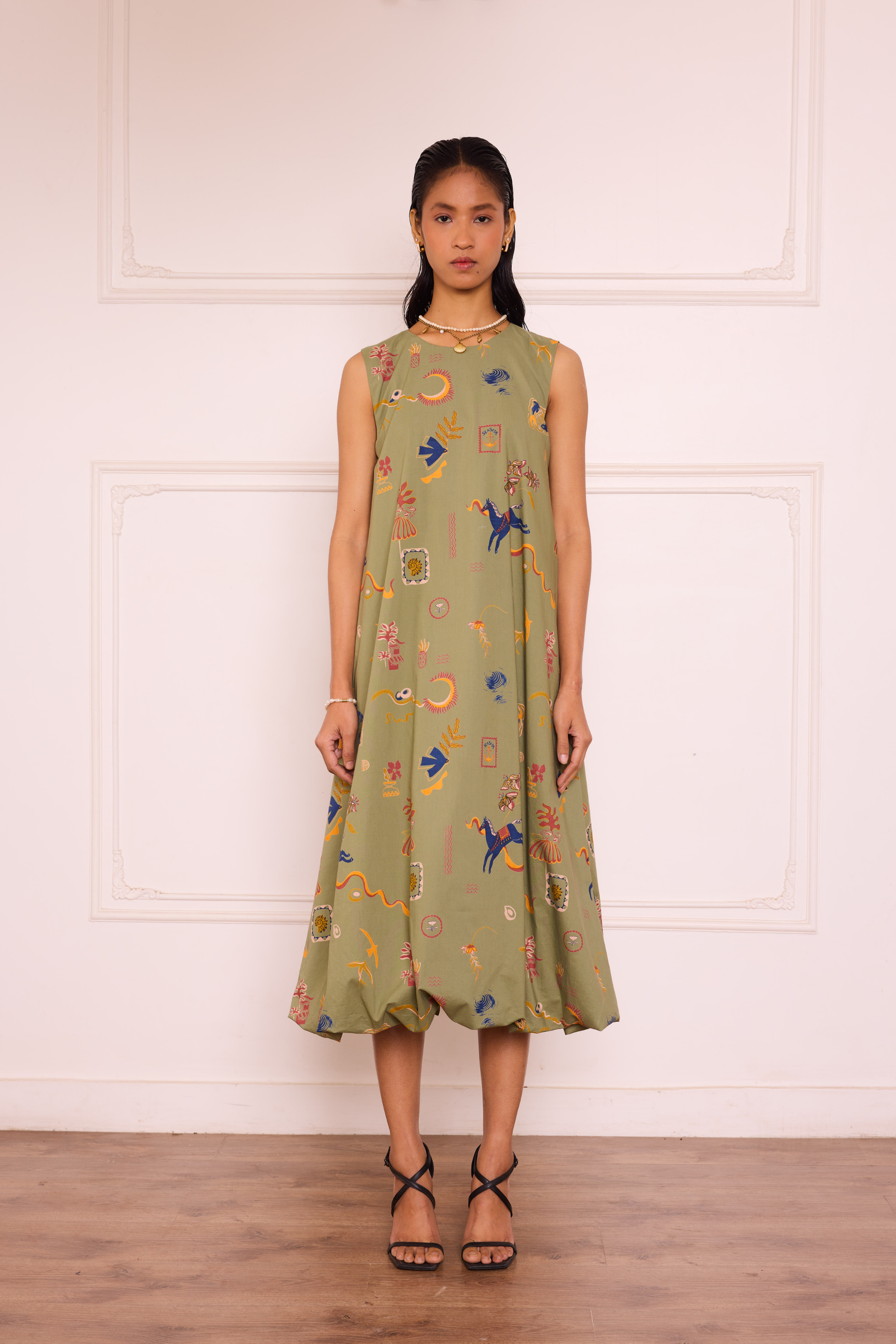 Sea Moss Organic Cotton Maxi Dress Sea Moss Organic Cotton Maxi Dress