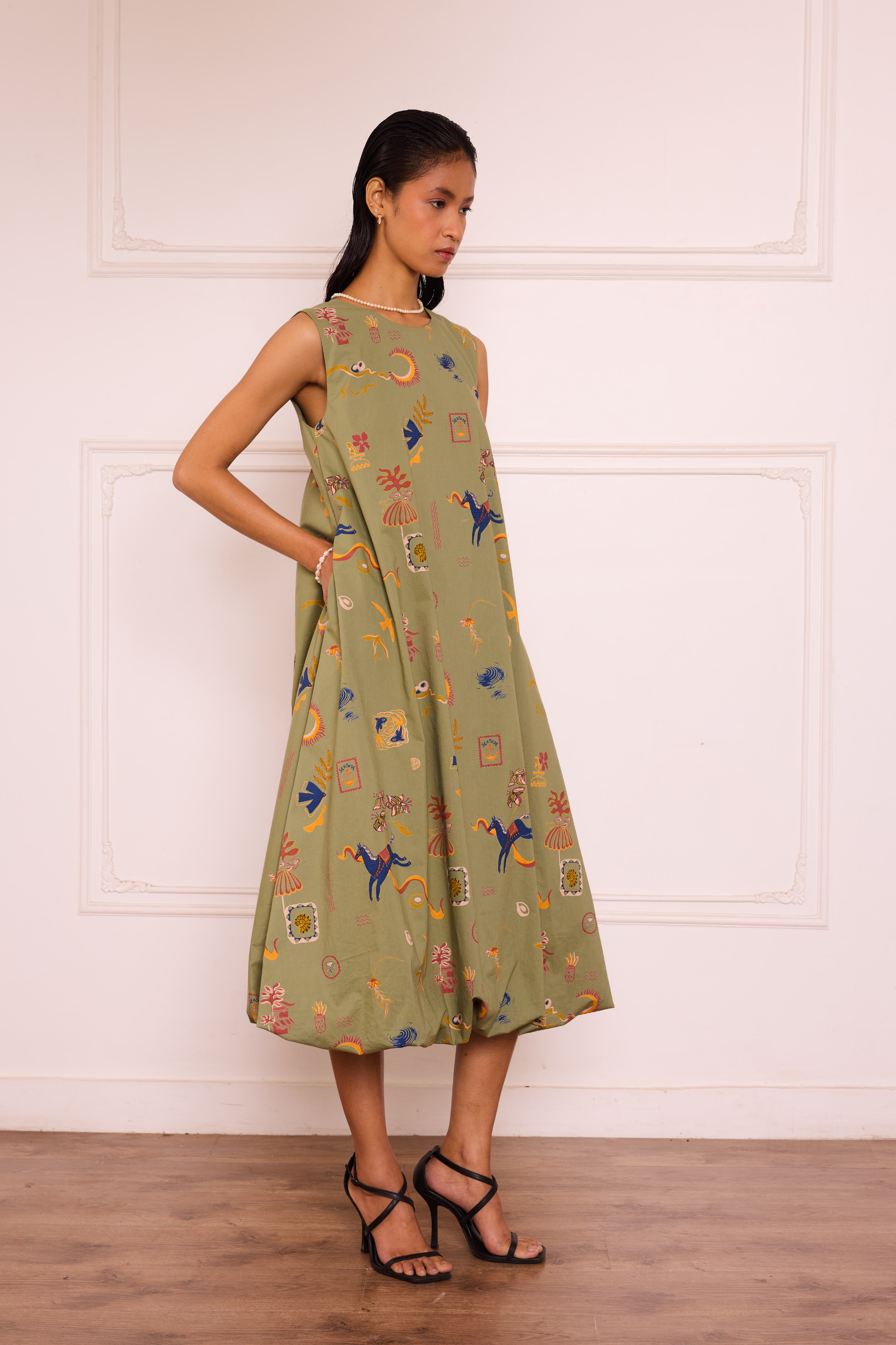 Sea Moss Organic Cotton Maxi Dress