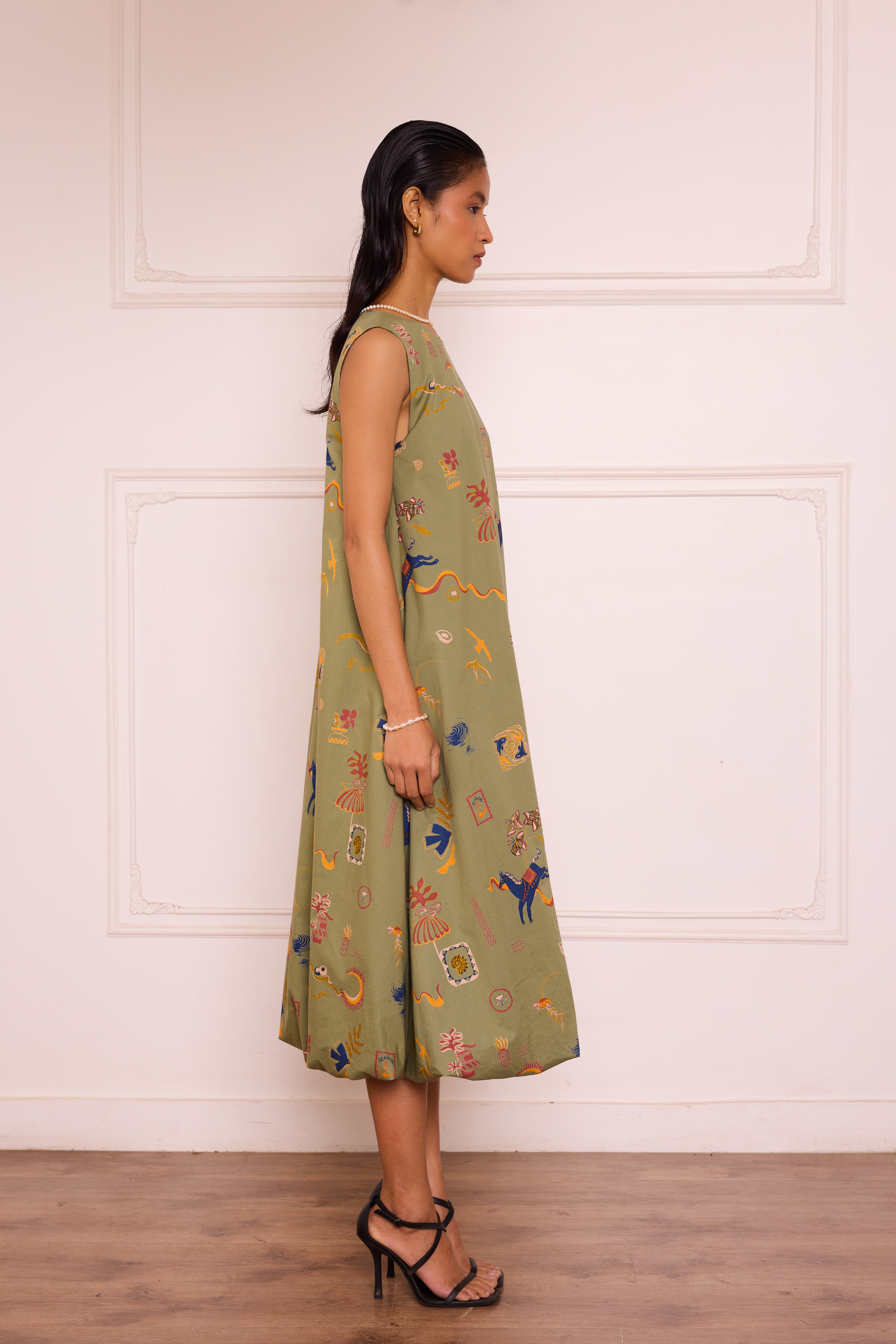 Sea Moss Organic Cotton Maxi Dress