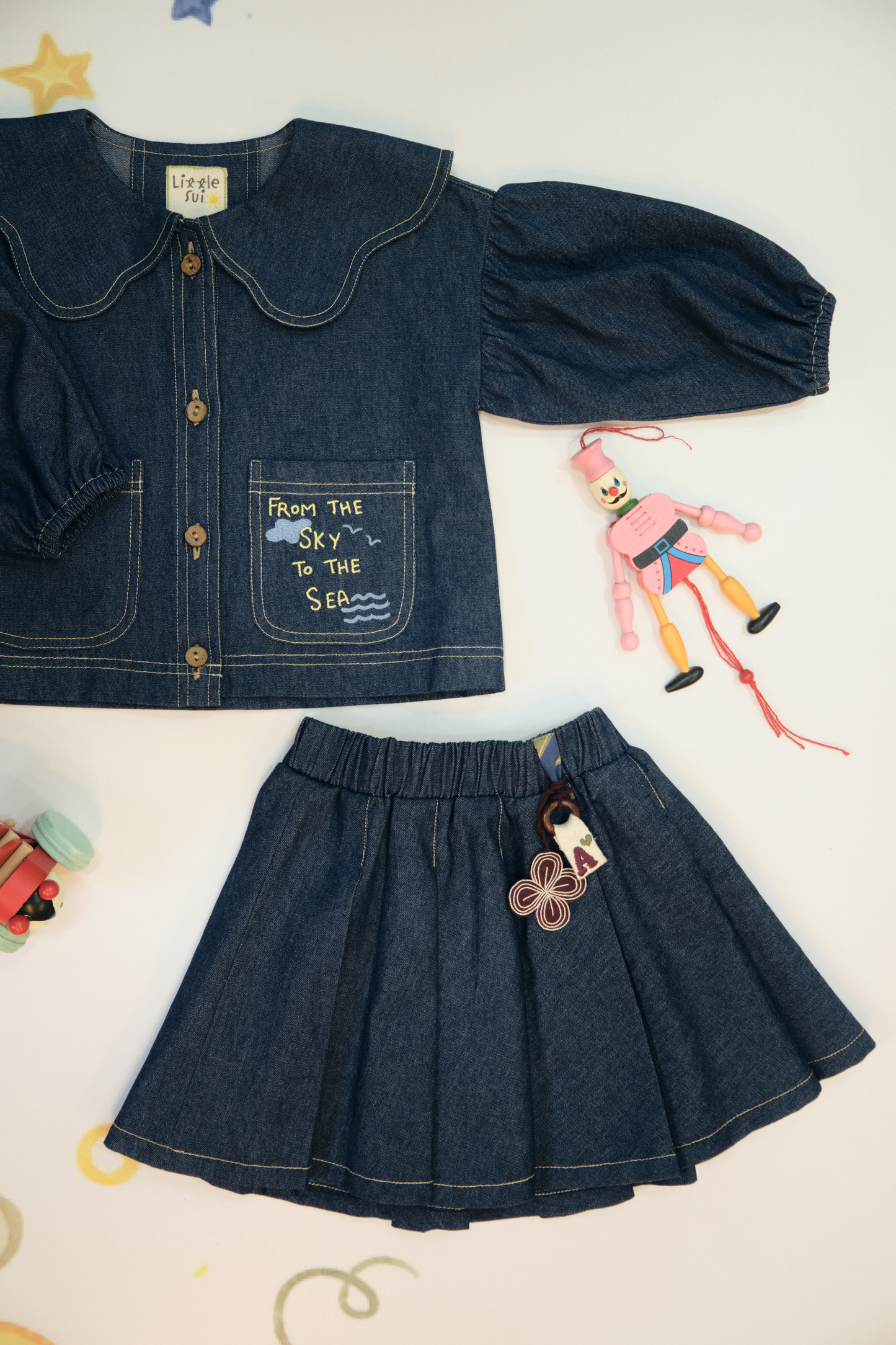 Sky To Sea Sustainable Denim Skirt