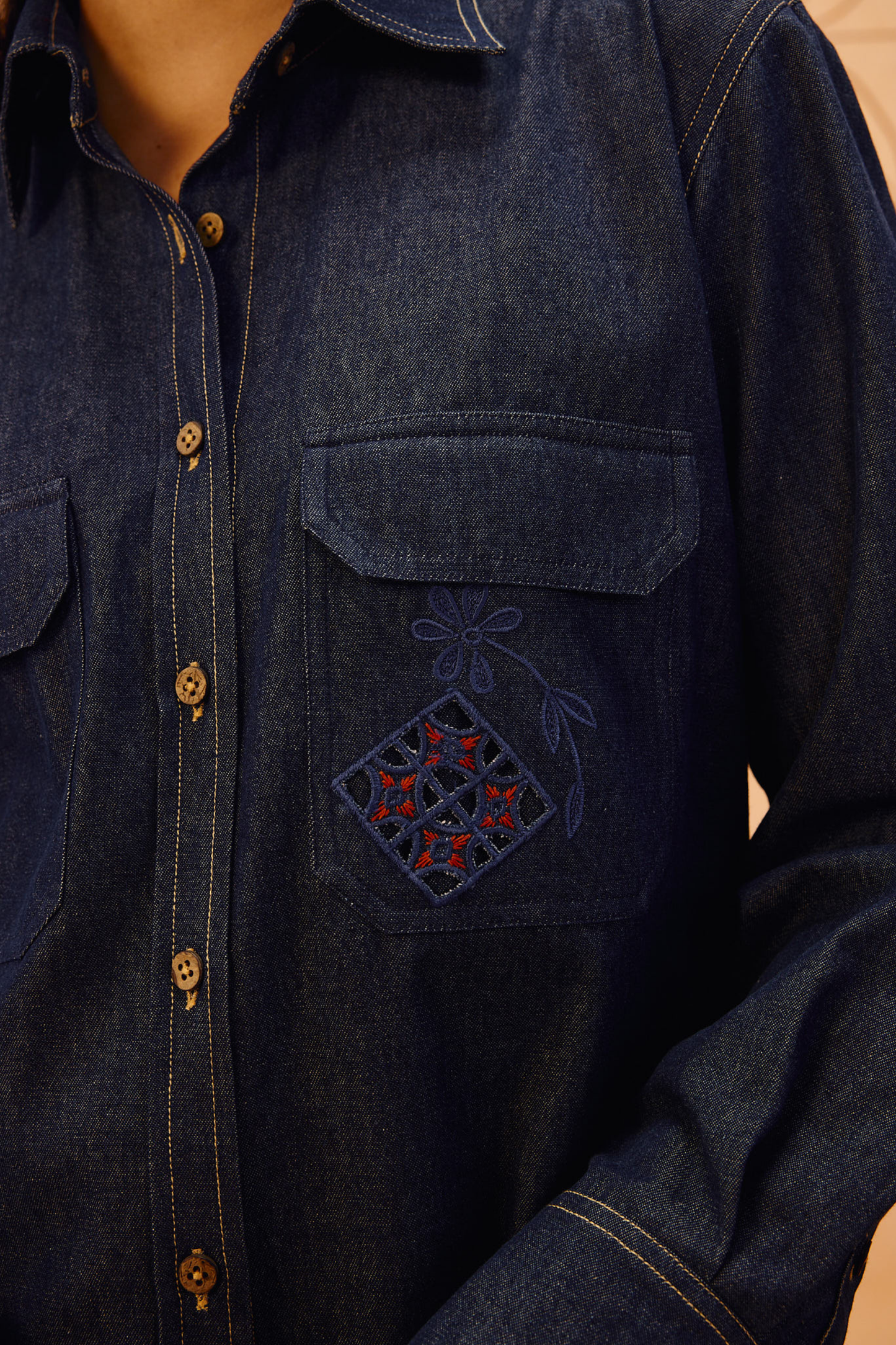 Slow Roots Sustainable Denim Shirt