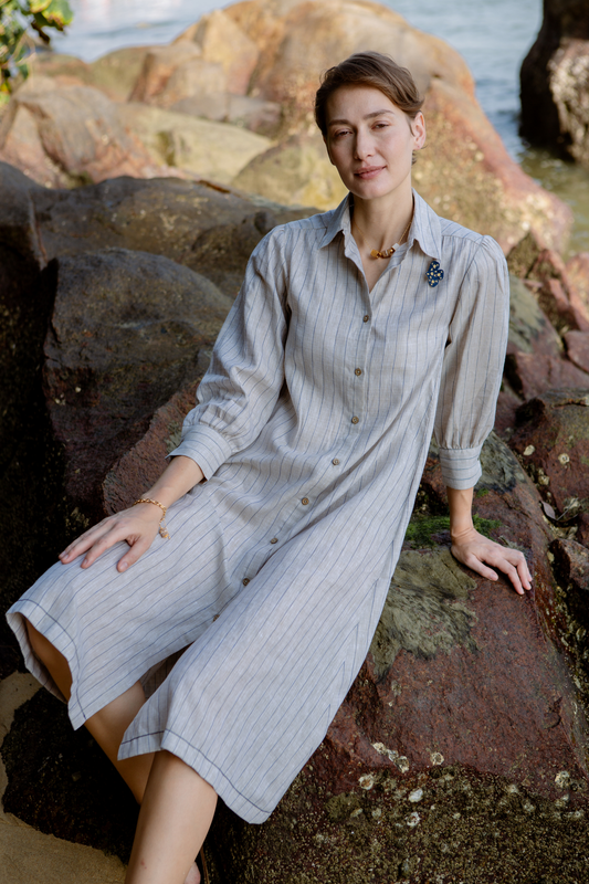 Soft Power Linen Shirt Dress