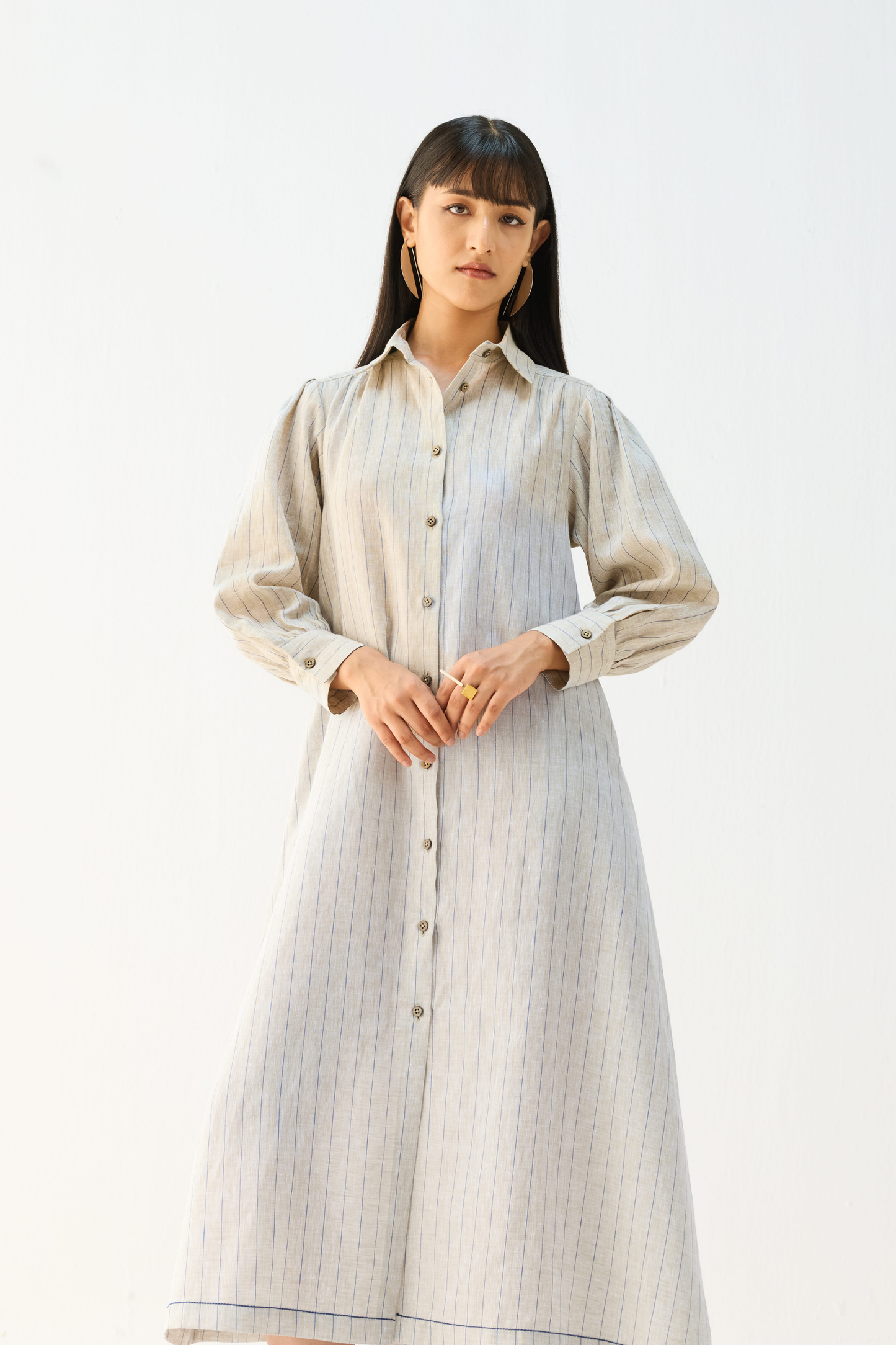 Soft Power Linen Shirt Dress