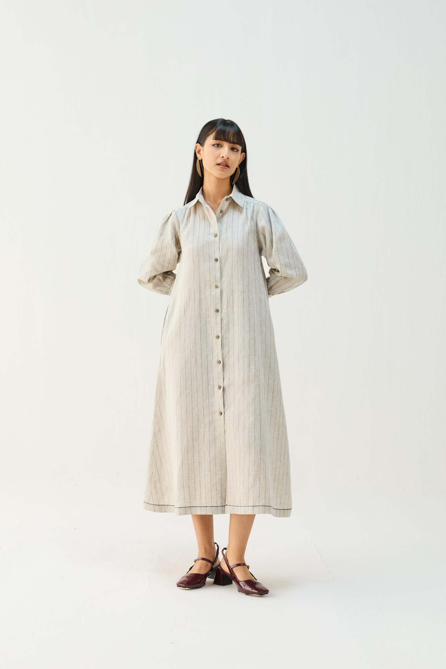Soft Power Linen Shirt Dress