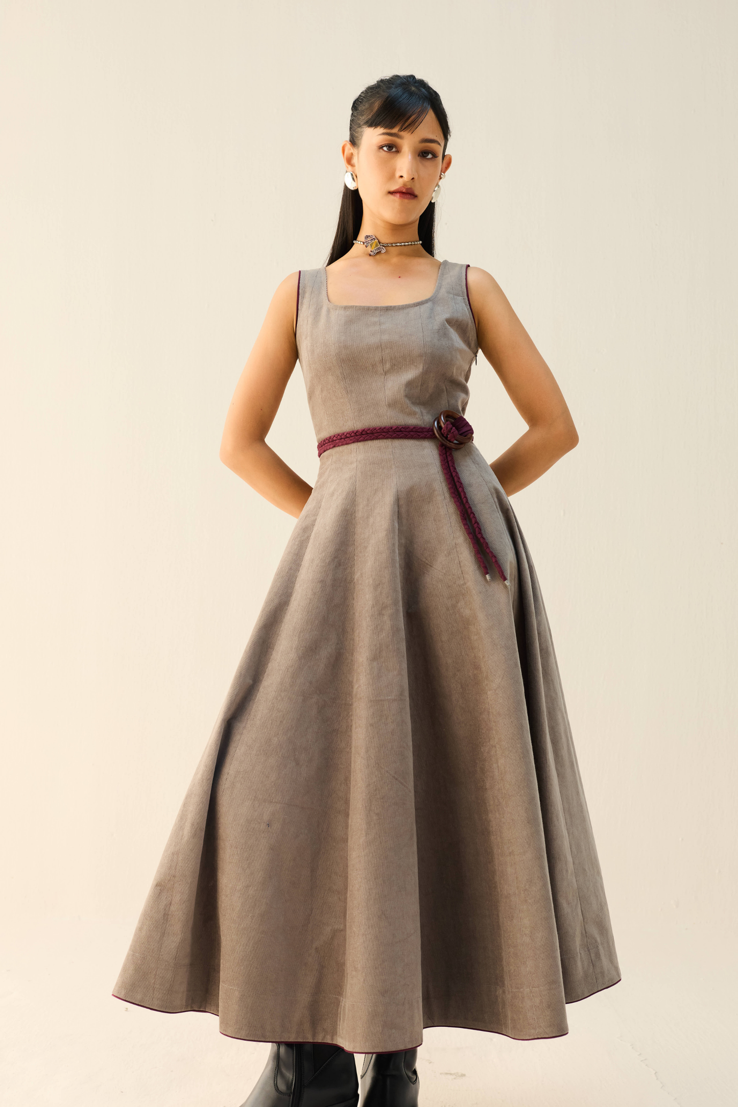 Soft Waves Corduroy Maxi Dress