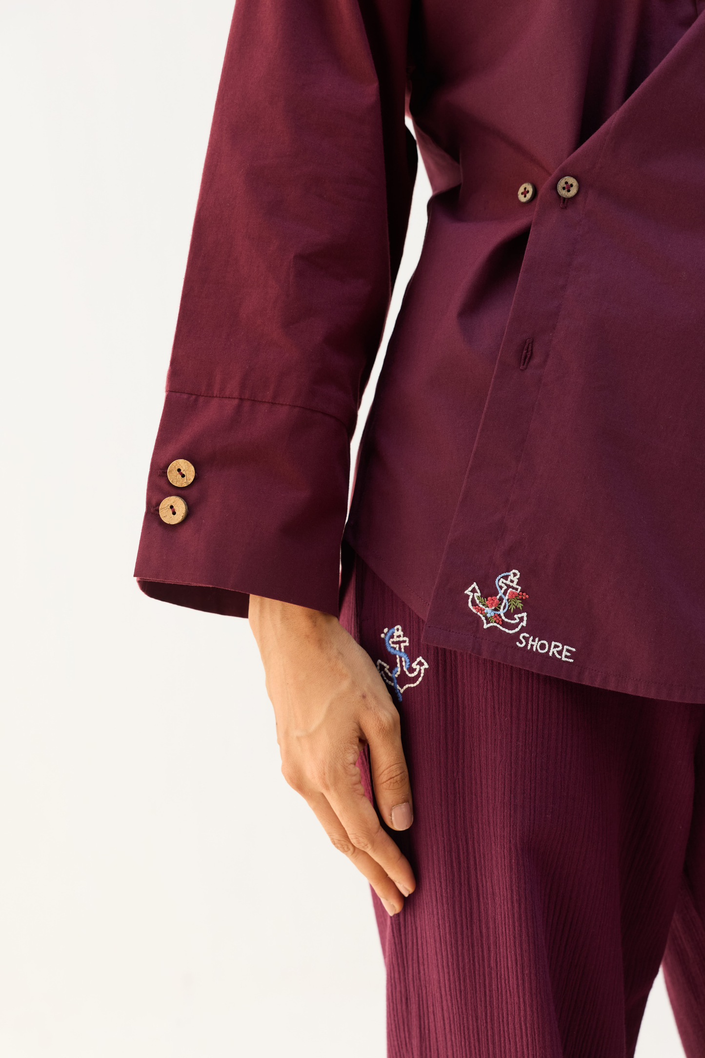 Stillness Organic Cotton Wrap Shirt