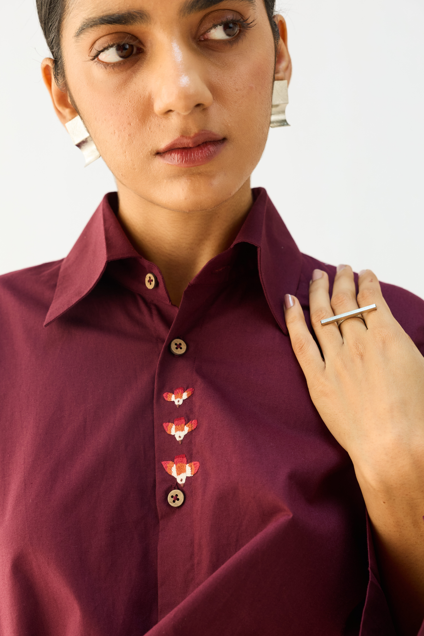 Stillness Organic Cotton Wrap Shirt