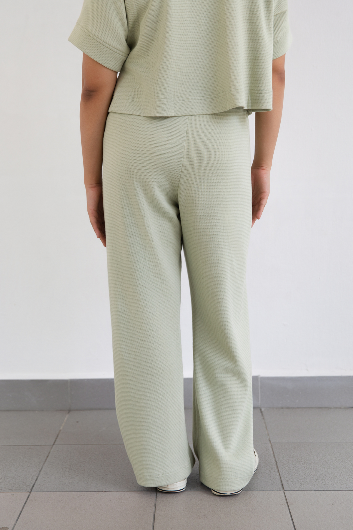 Summer Mint Organic Cotton Knit Trousers