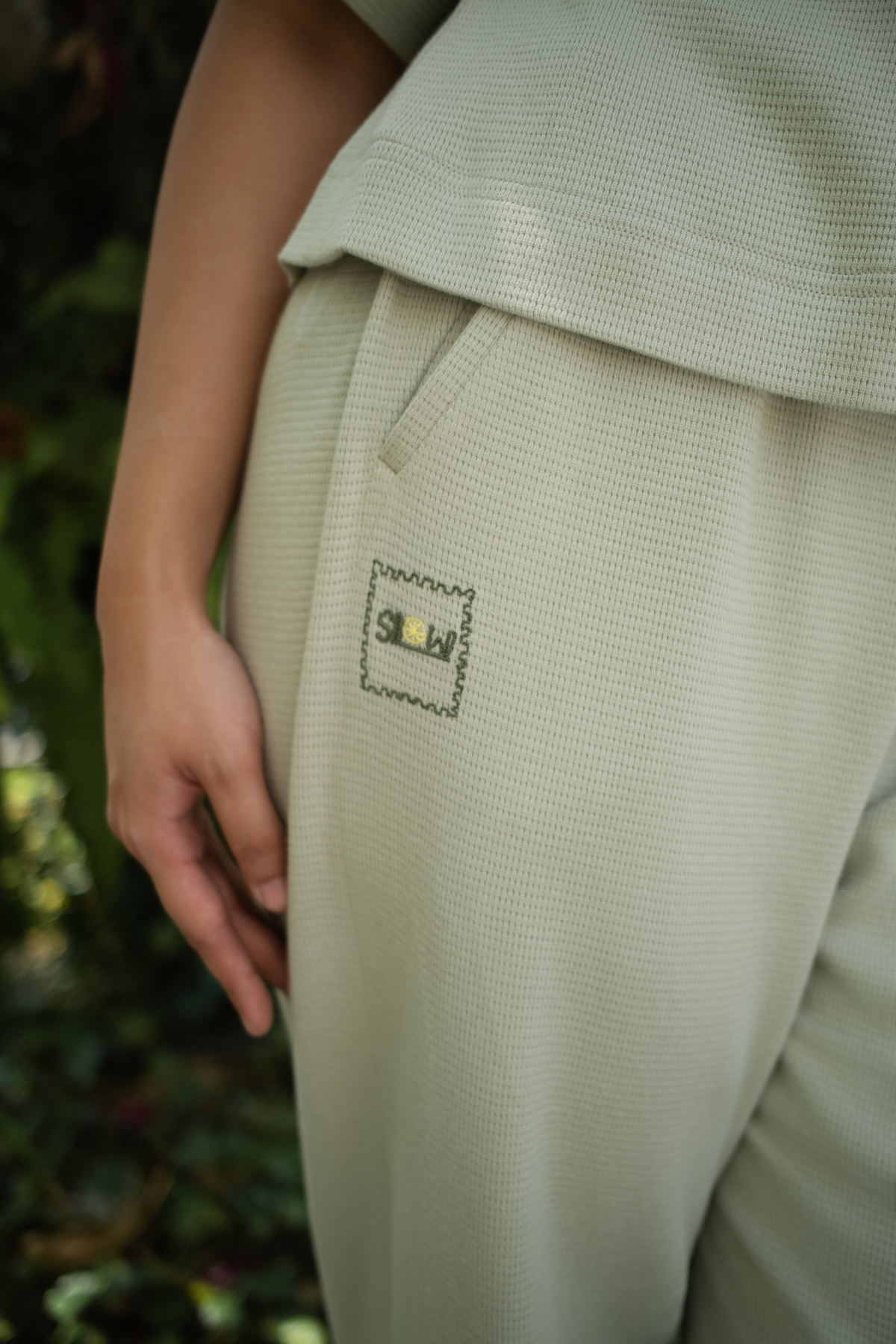 Summer Mint Organic Cotton Knit Trousers