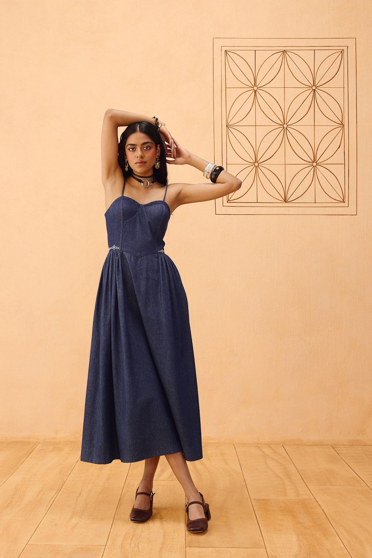The Jaali Susainable Denim Dress