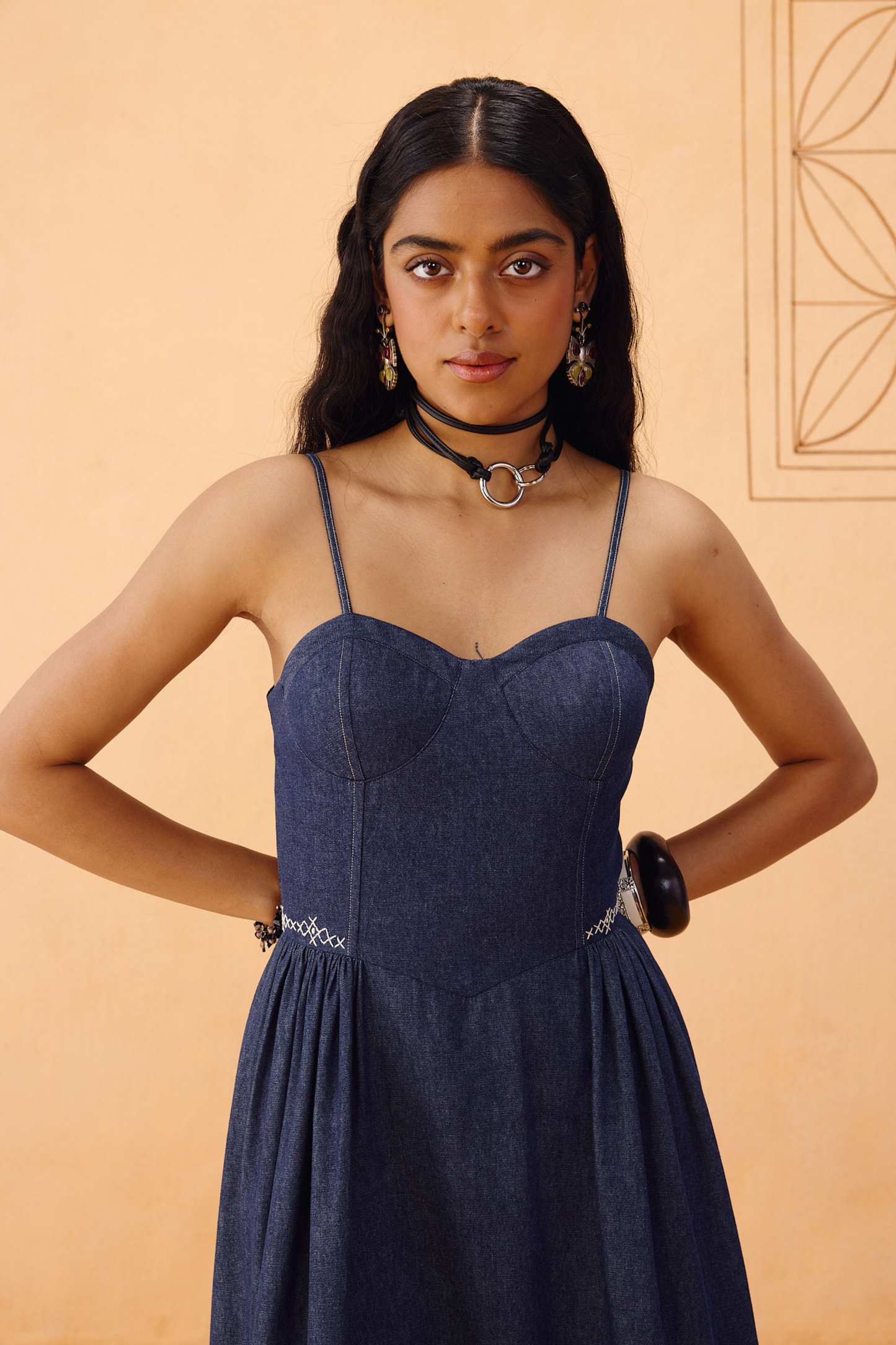 The Jaali Susainable Denim Dress
