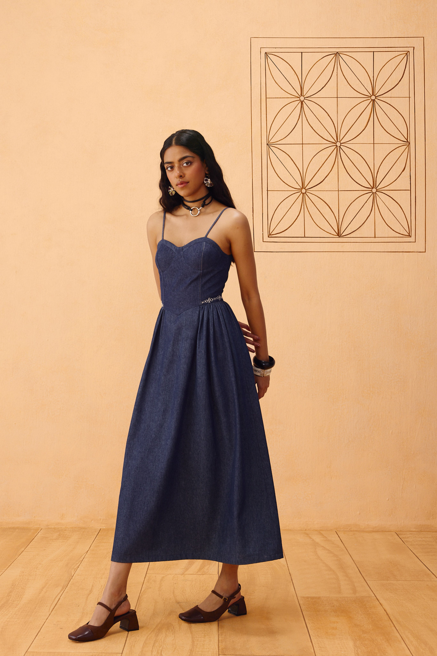 The Jaali Susainable Denim Dress
