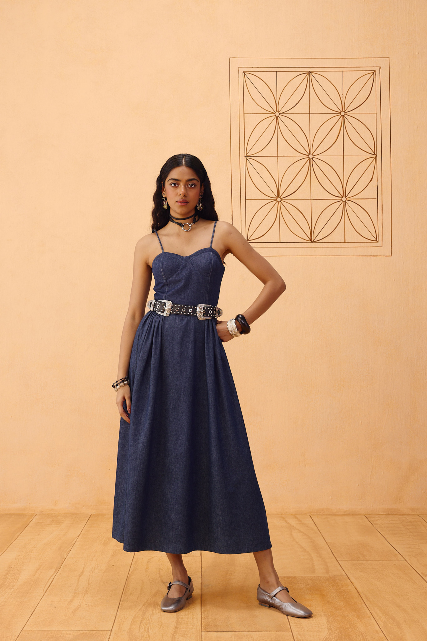The Jaali Susainable Denim Dress