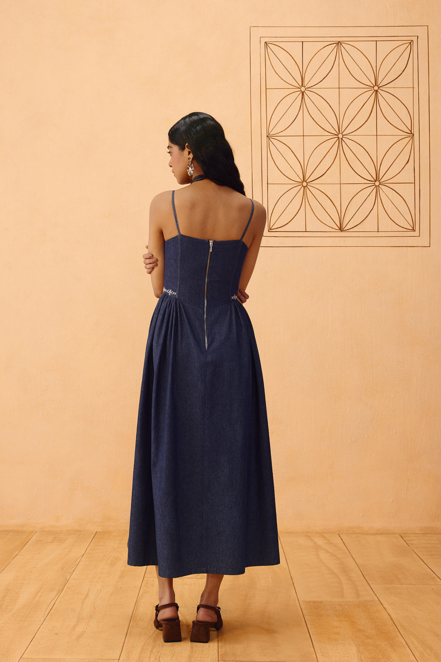 The Jaali Susainable Denim Dress