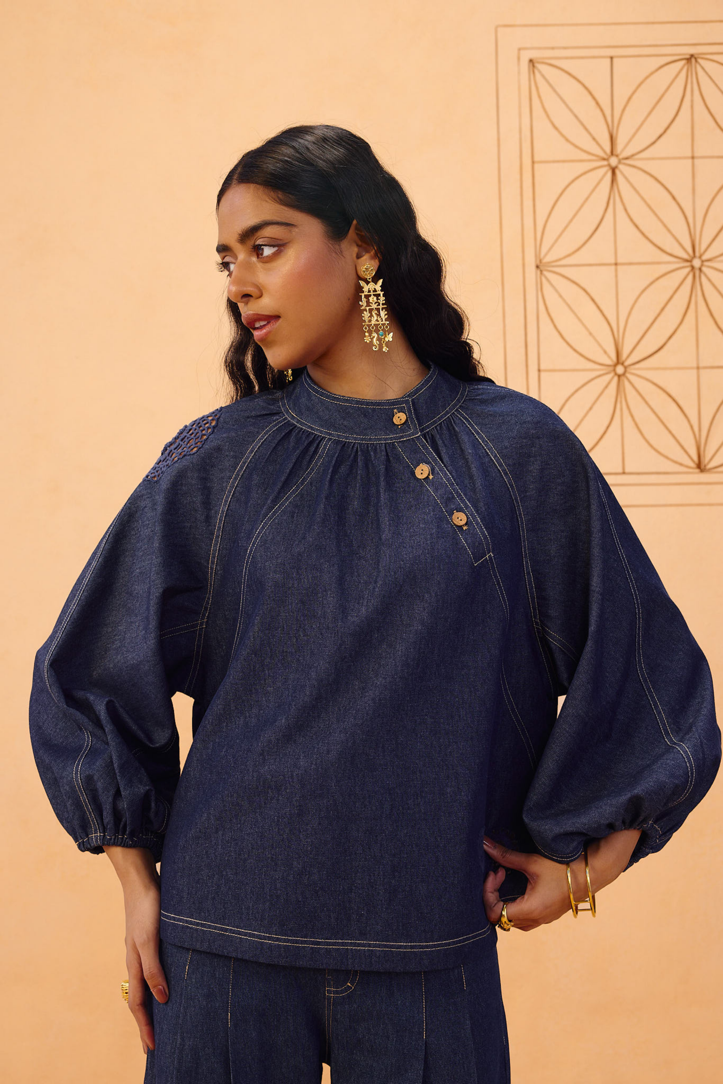 The Jaali Sustainable Denim Top