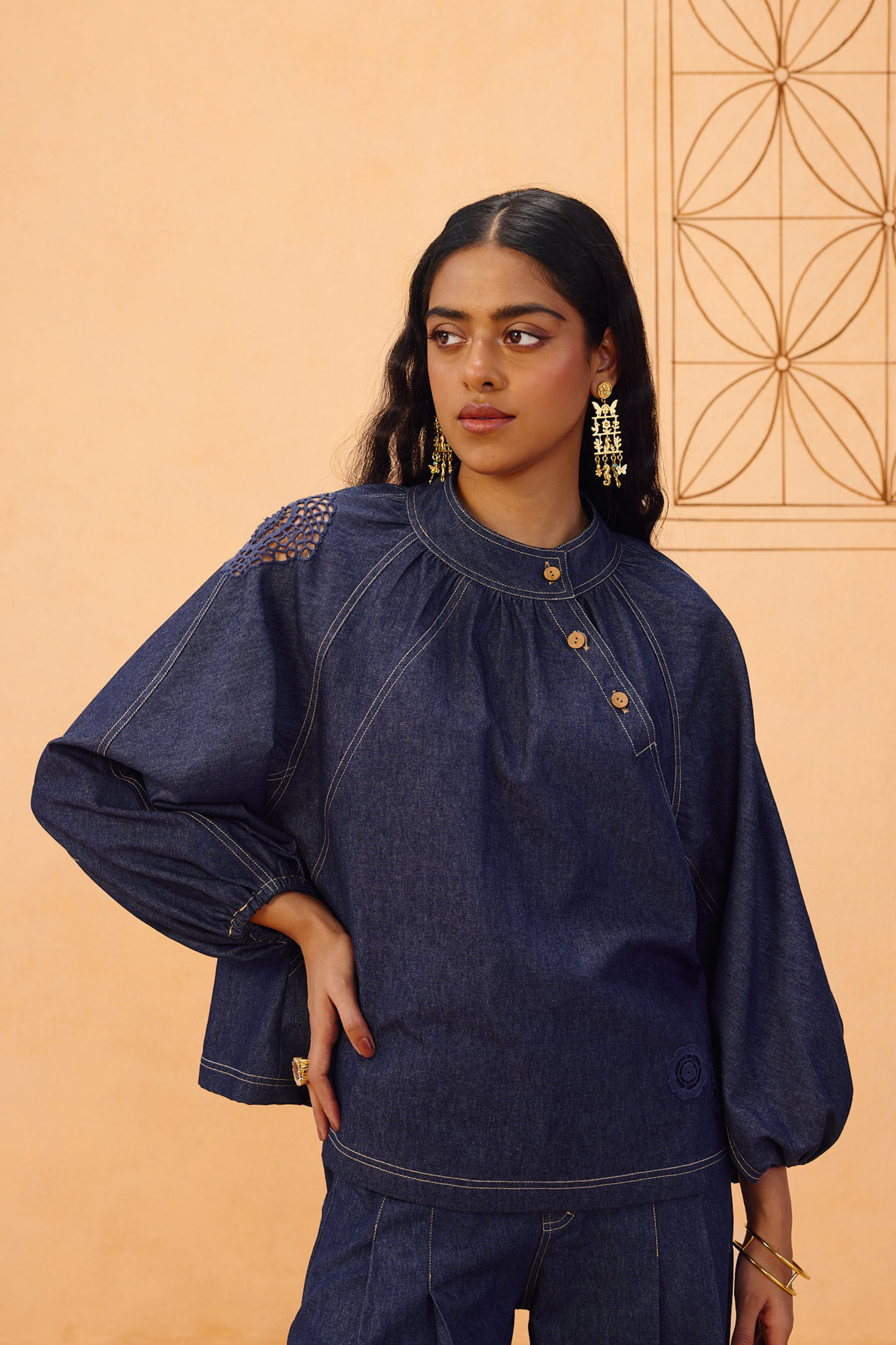 The Jaali Sustainable Denim Top