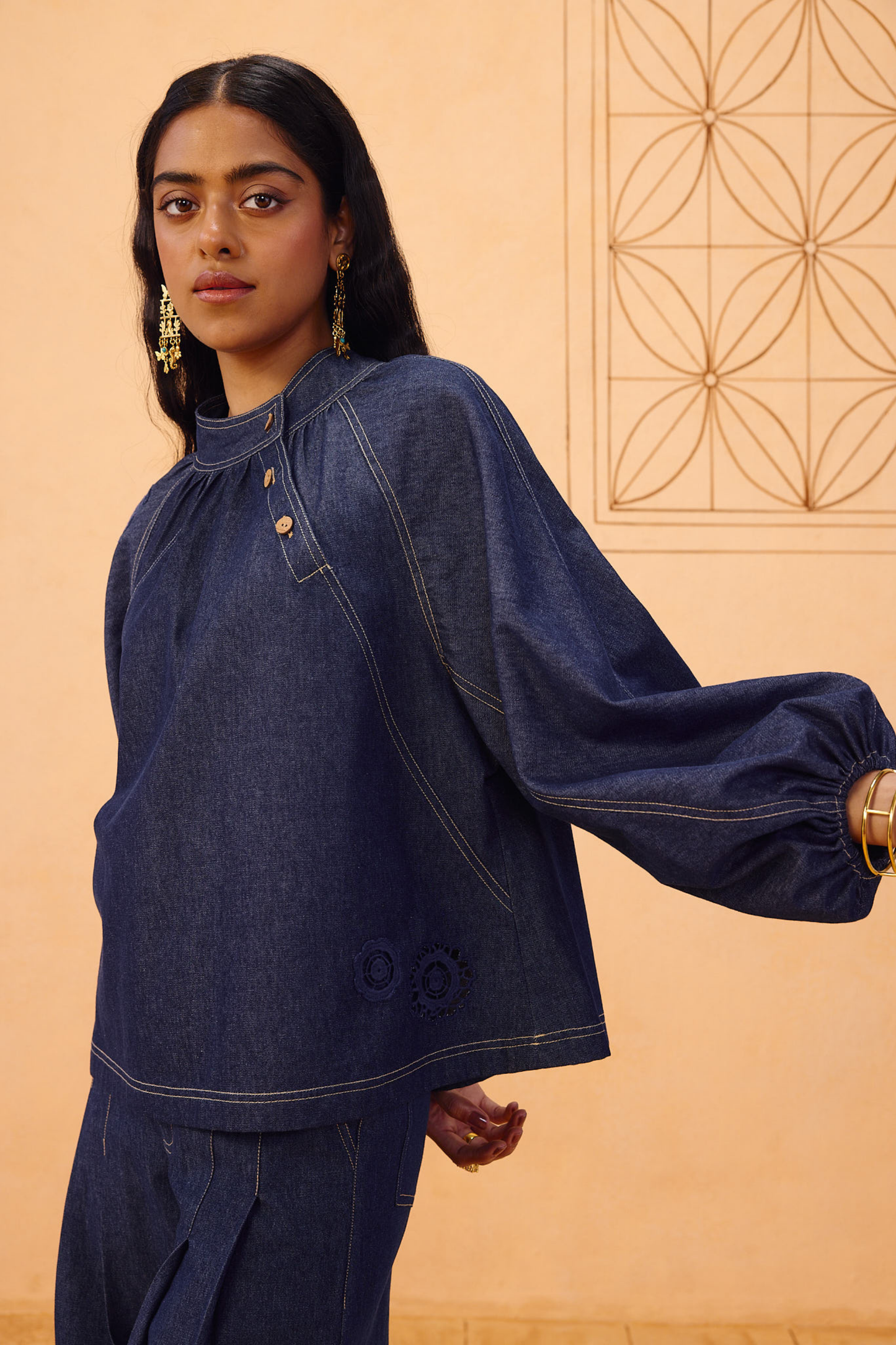 The Jaali Sustainable Denim Top