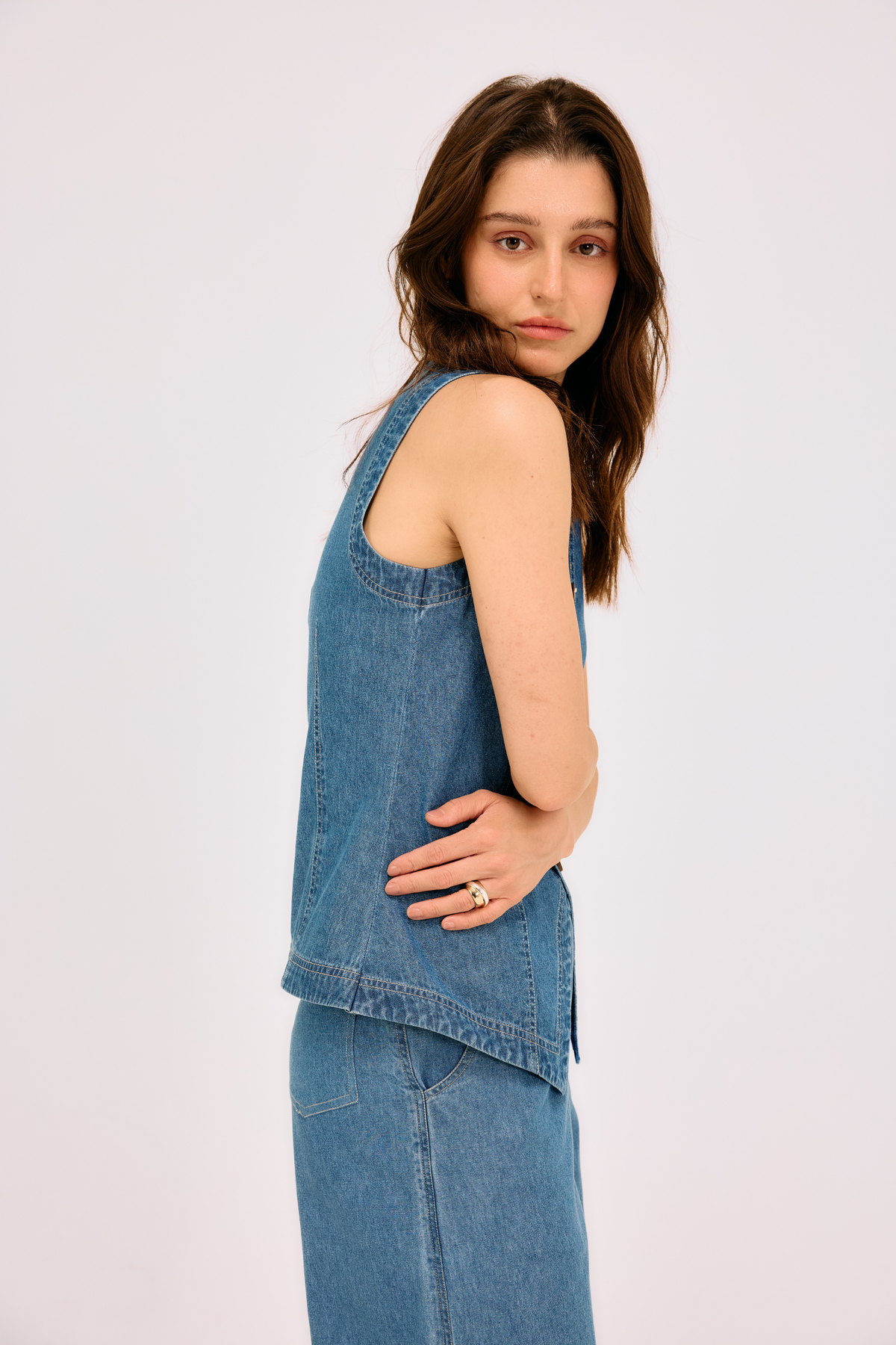 The Rooted Sustainable Denim Waistcoat