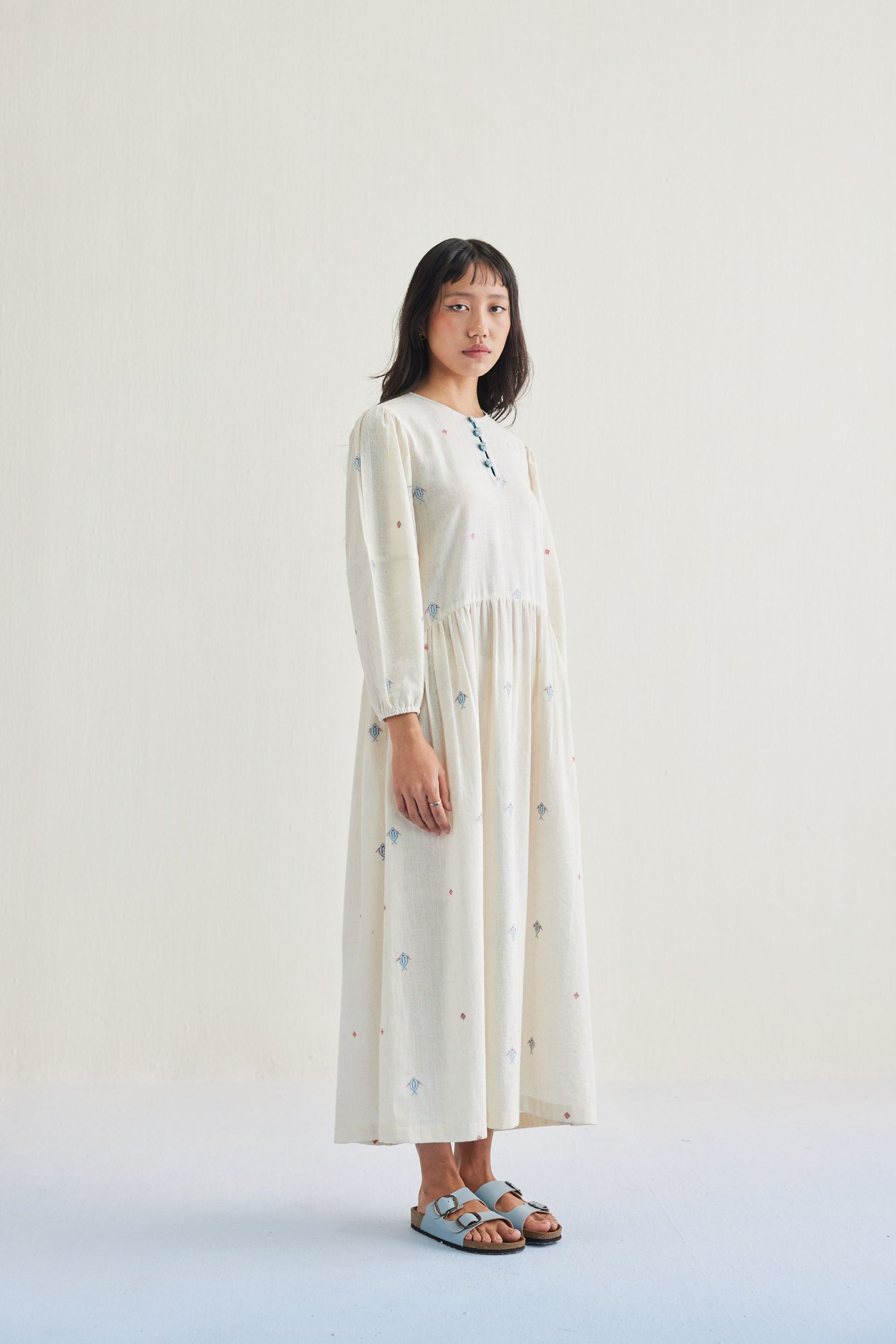 The Shoal Handwoven Kala Cotton Maxi Dress